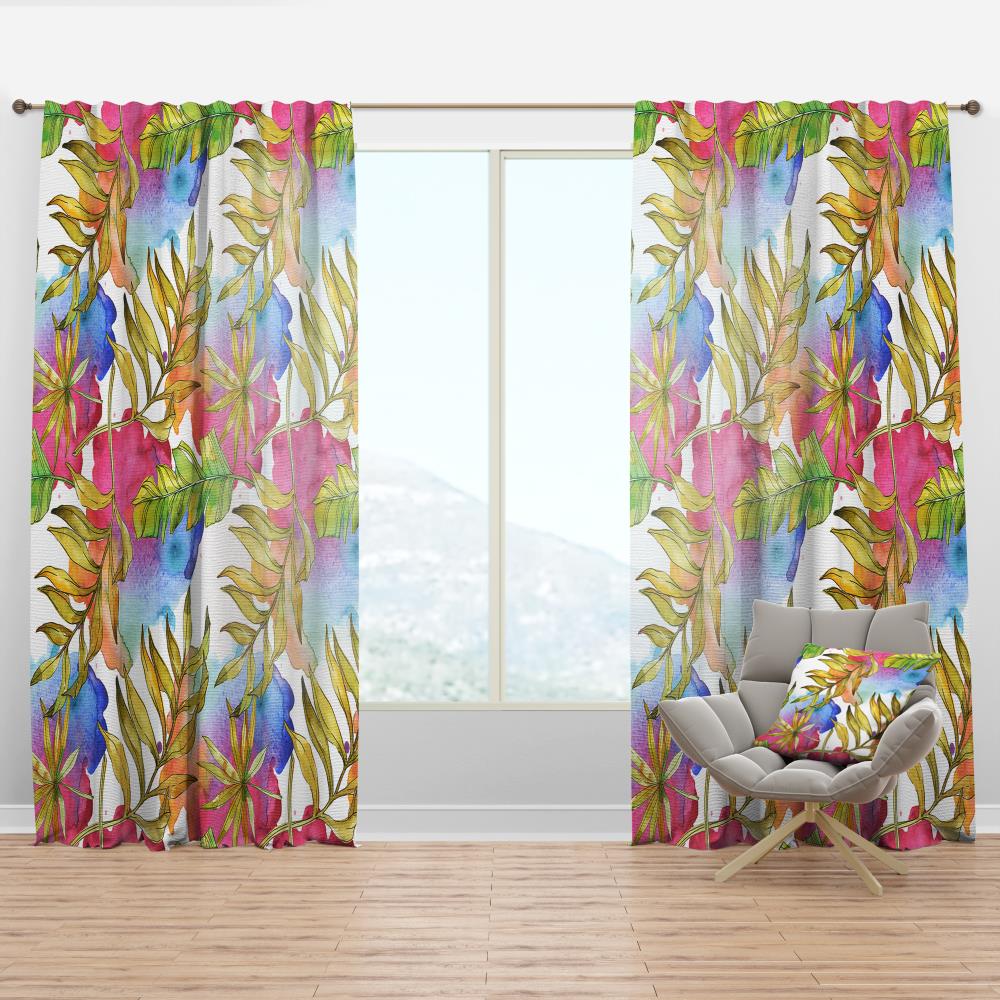 Designart CTN24367-52-84 84-Inches Multiple colors/finishes Abstract Room darkening Thermal lined Rod pocket Single curtain panel