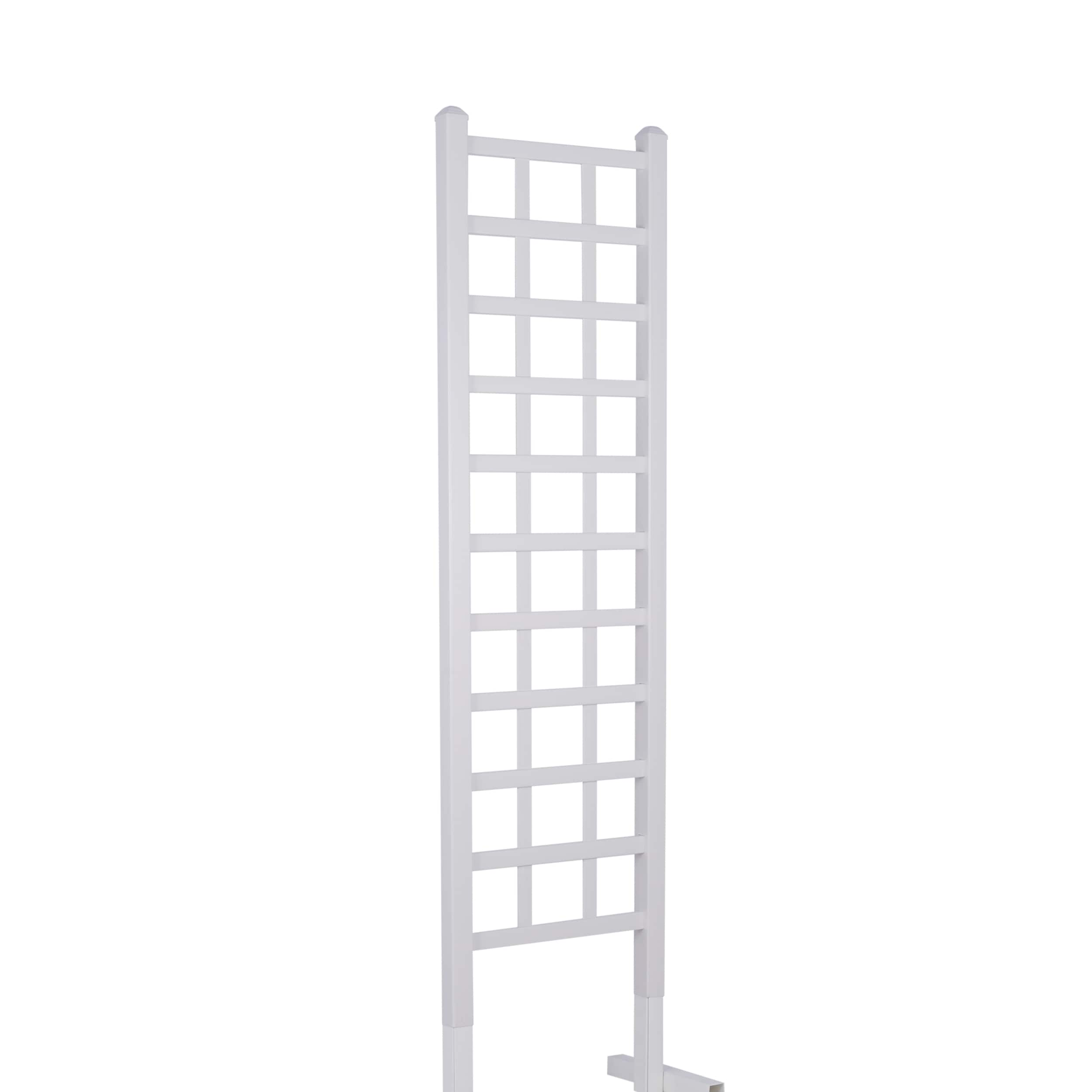 DuraTrel 22-in W x 75-in H White Vinyl Traditional Garden Trellis in ...