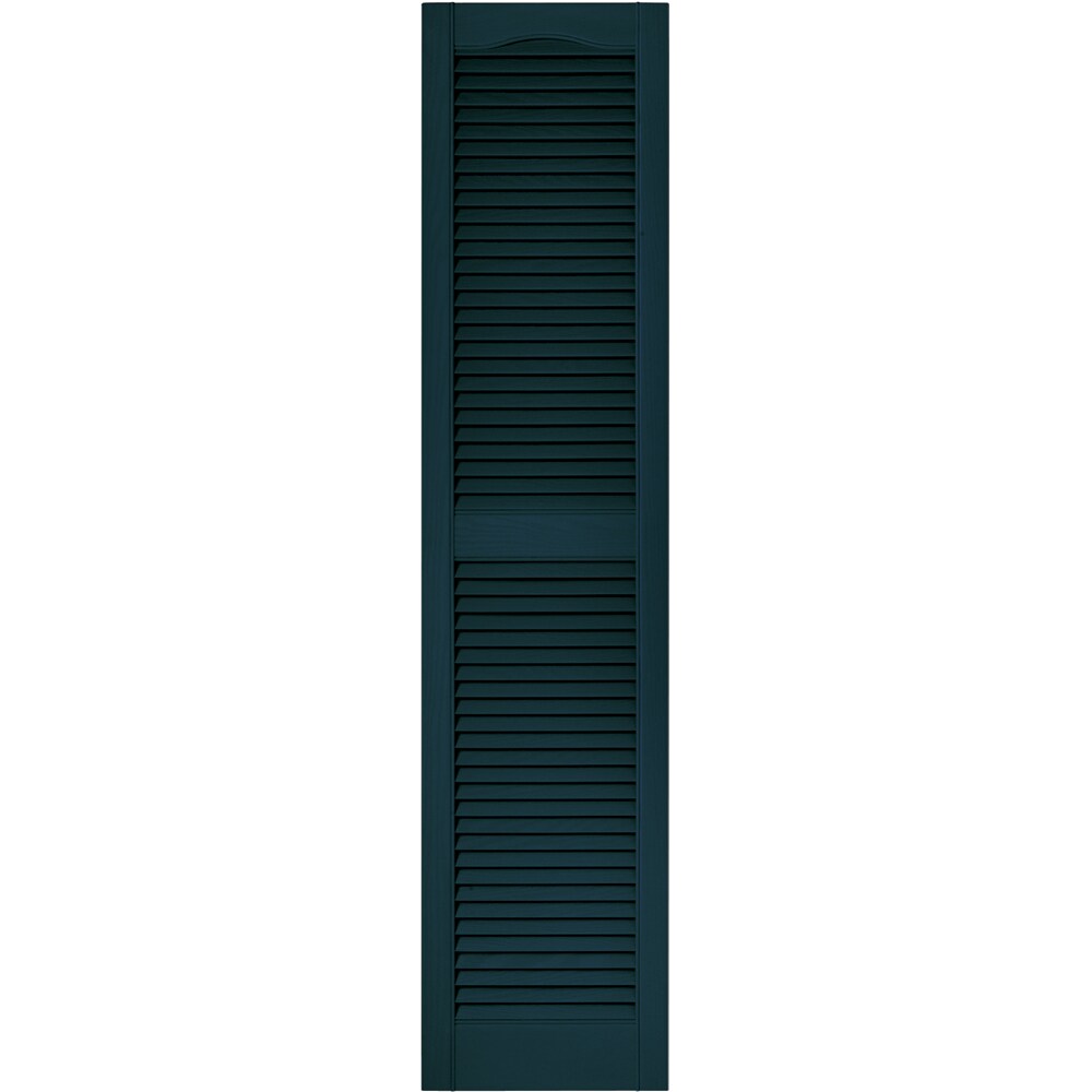 Vantage V1711464166 14.563-in W x 63.75-in H Indigo Blue Louvered Exterior Shutters ( 1 -Pack )