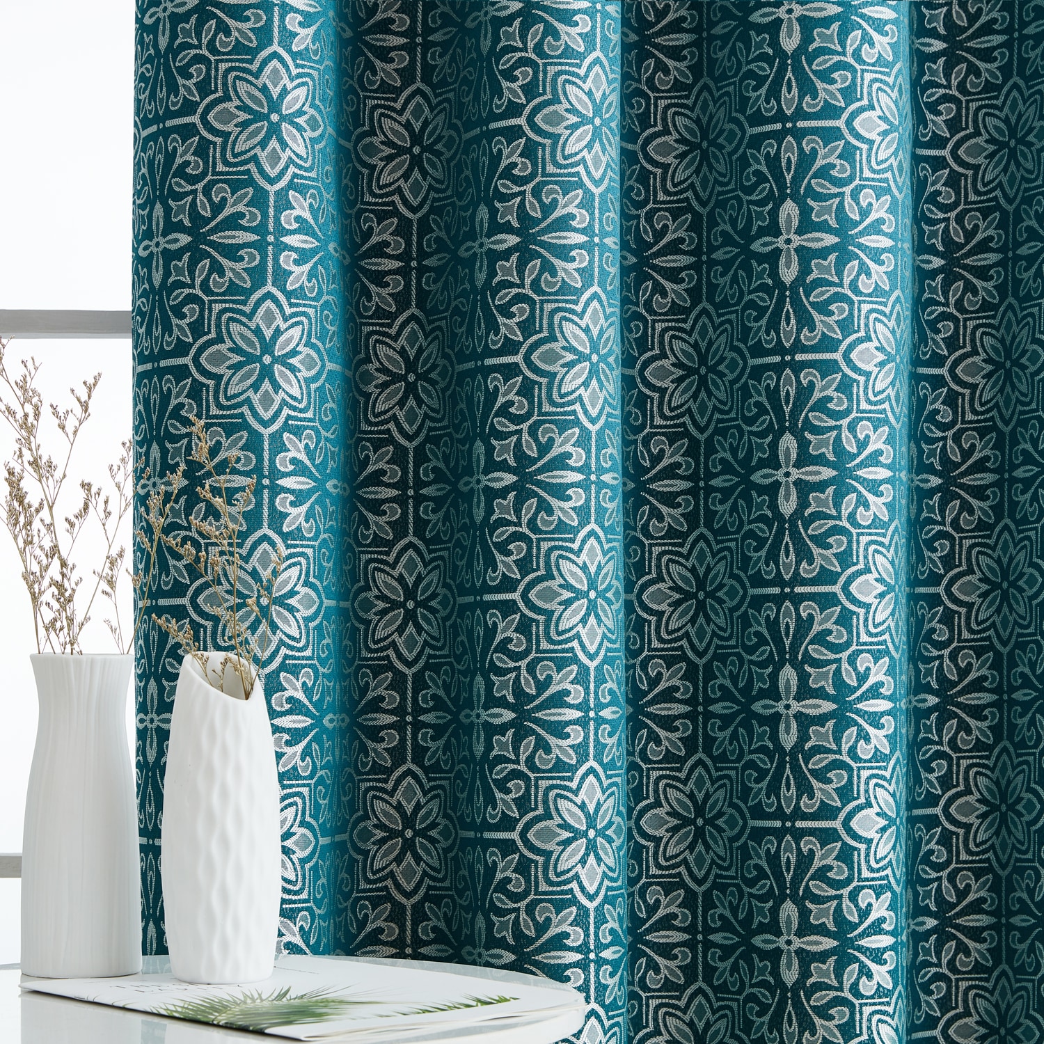HLC.me MIA-BLKT-TEAL63 curtains - View #4