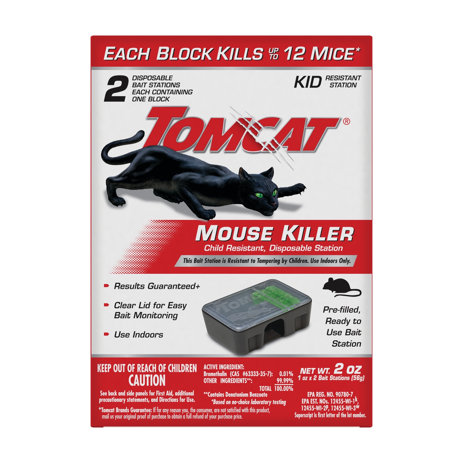 Tomcat - Disposable Mouse Bait Station, 2-Pack