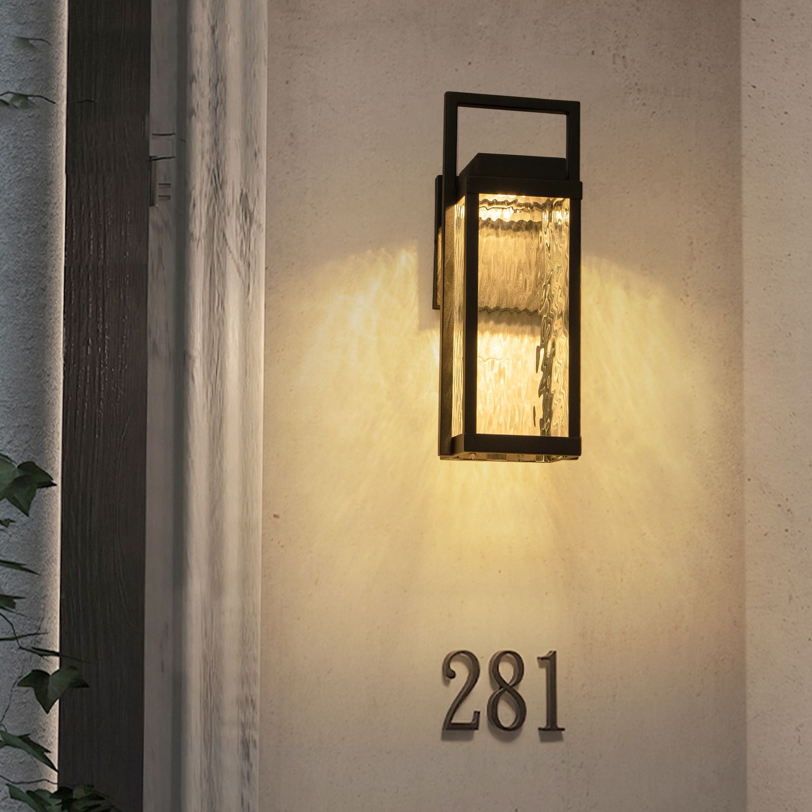 EDISLIVE Y81010000050668 14.5-in H Black Hardwired Integrated LED Outdoor Wall Light