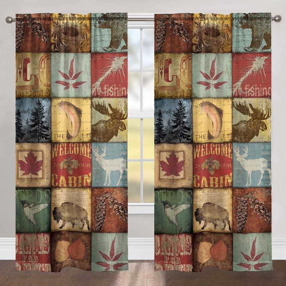 American Living Baxter Paisley Sable Drapery Rod Pocket Curtain Panel 40" x 95" 
