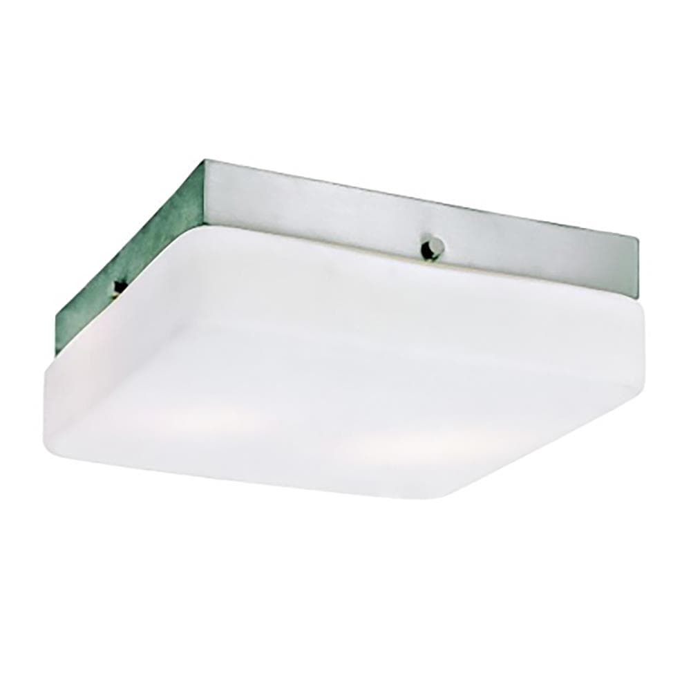 Lucid Lighting 8871 2 -Light 9.25-in Brushed Nickel Flush Mount Light