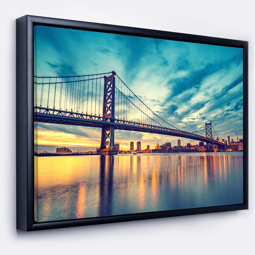 Designart FL10192-42-32-FLB Wood Floater frame 32-Inches H x 42-Inches W Landscape Canvas Print
