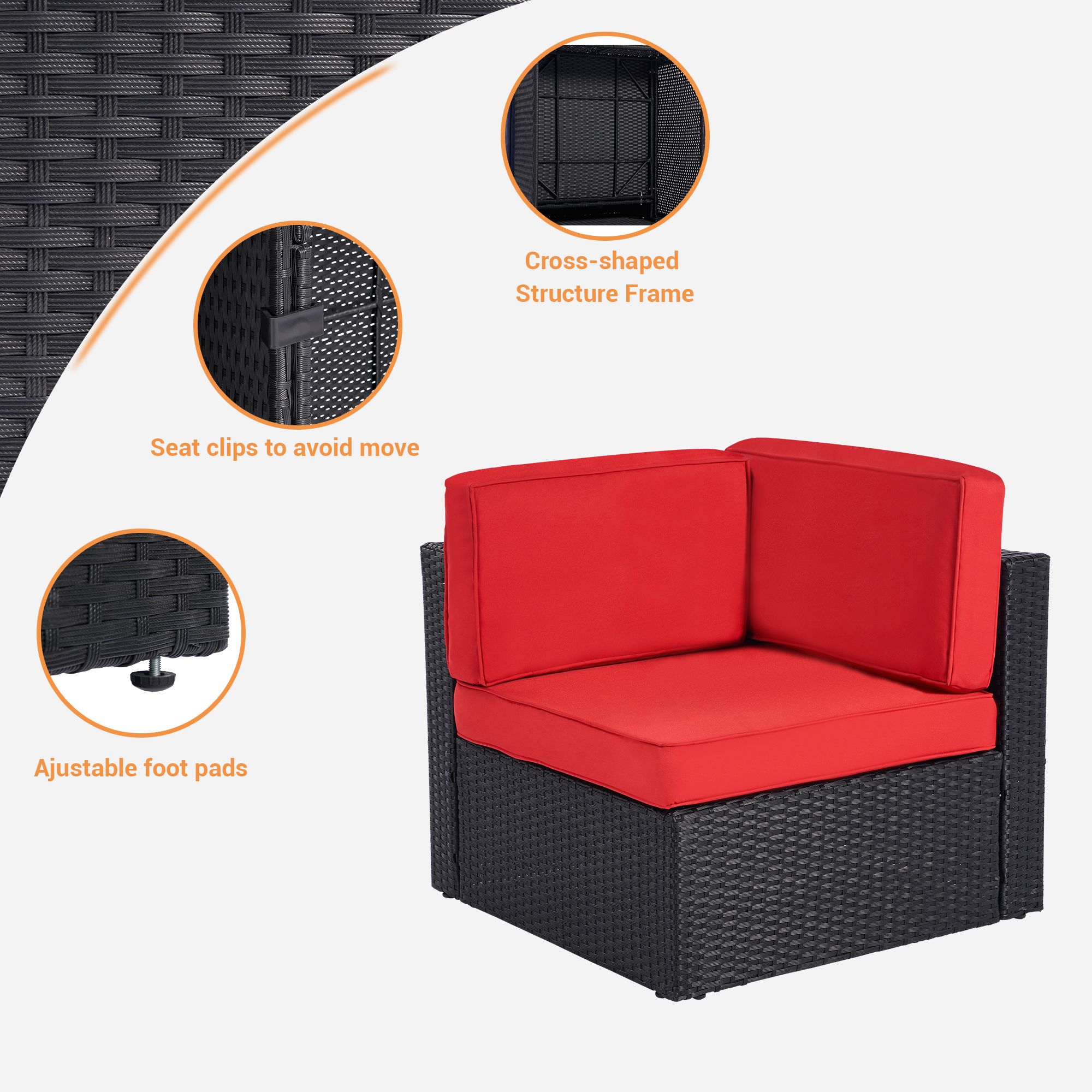 SANSTAR L-WS203RDV1 Patio-Conversation-Sets - View #5