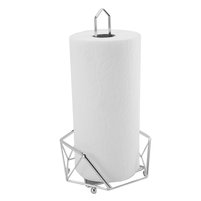 Kitchen Details Chrome Metal Freestanding Paper Towel Holder in the Paper  Towel Holders department at