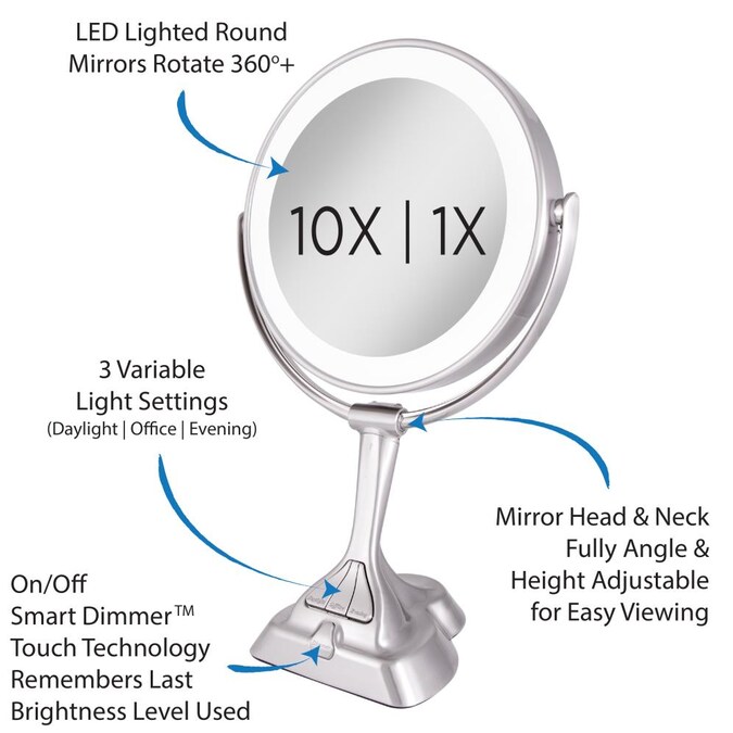 Led Lighted Smart Dimmer 10 In X 15 75, Sunter Led Vanity Mirror Canada