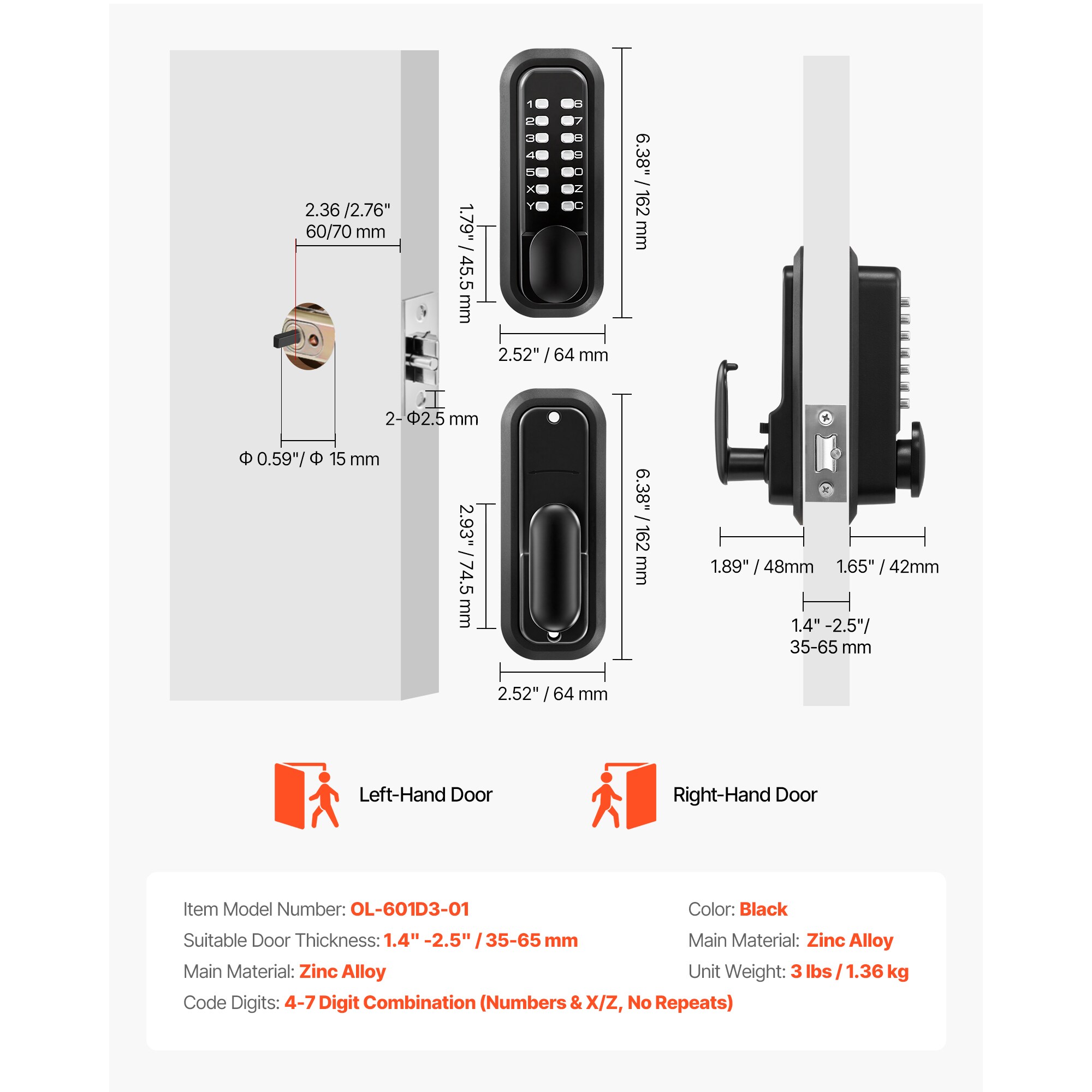 GIVIMO LW047GIVSS1130 Electronic-Door-Locks - View #3