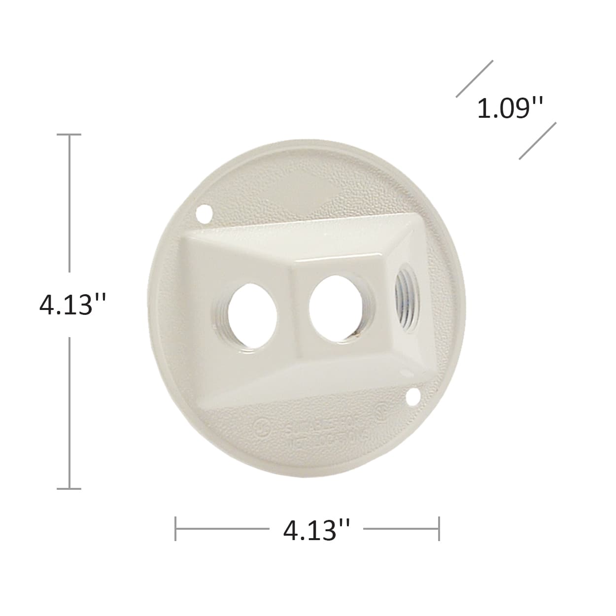 BELL Round Weatherproof Cluster Outlet Cover, White