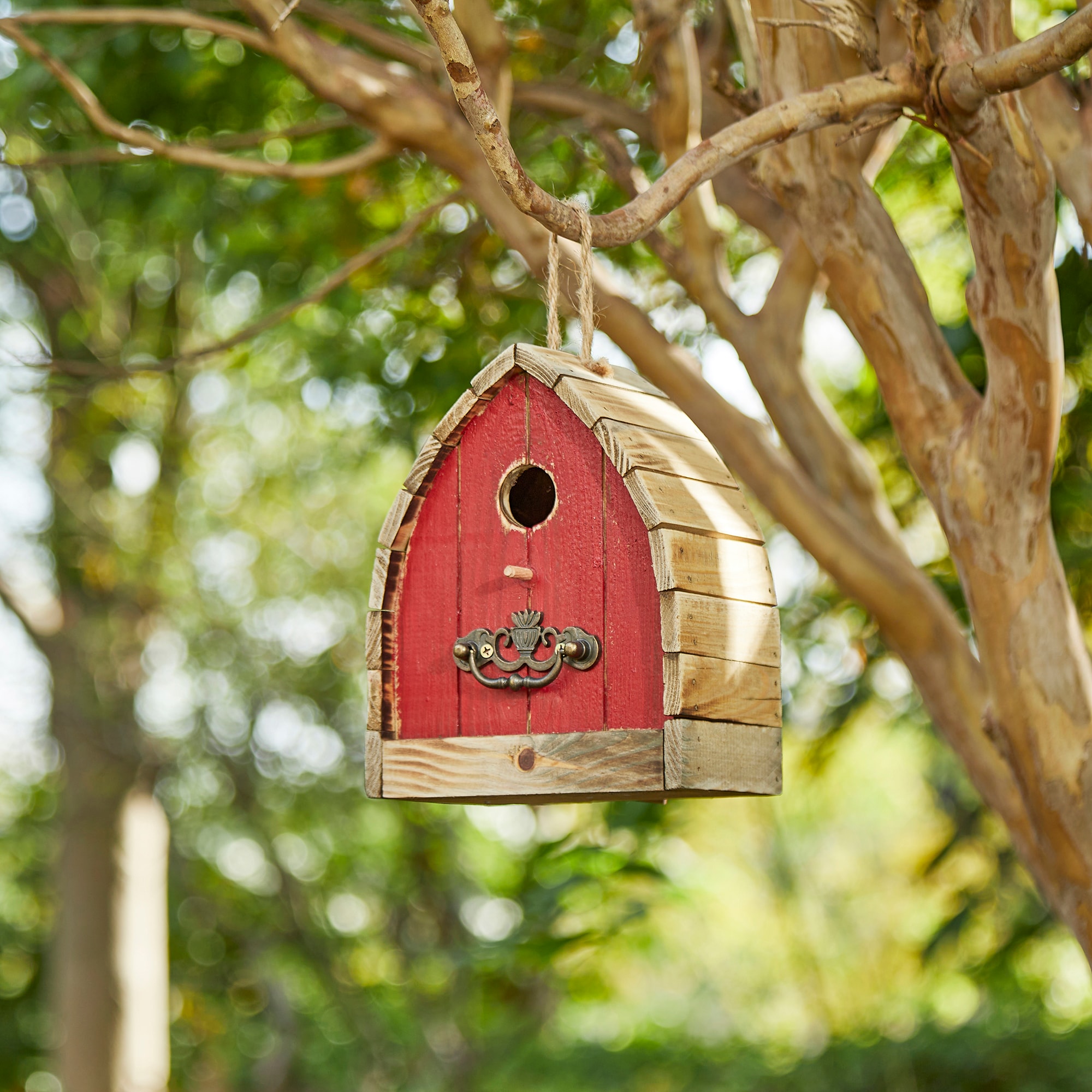 Glitzhome Wood Hanging Hopper Bird Feeder- 3-lb in the Bird Feeders ...