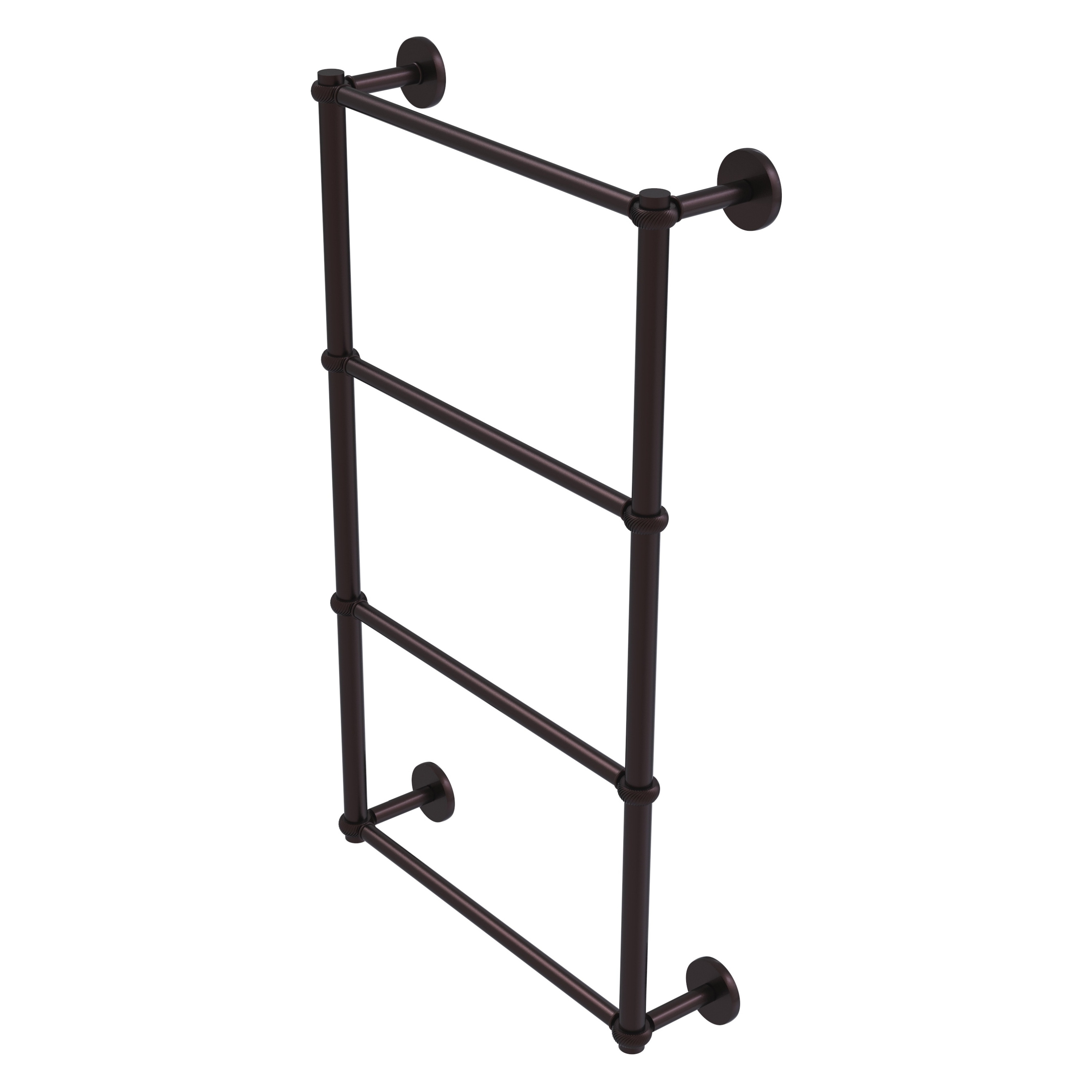 Allied Brass P1000-28T-30-ABZ Prestige Skyline 30-in double Antique Bronze Wall mount 4-tier Towel Bar