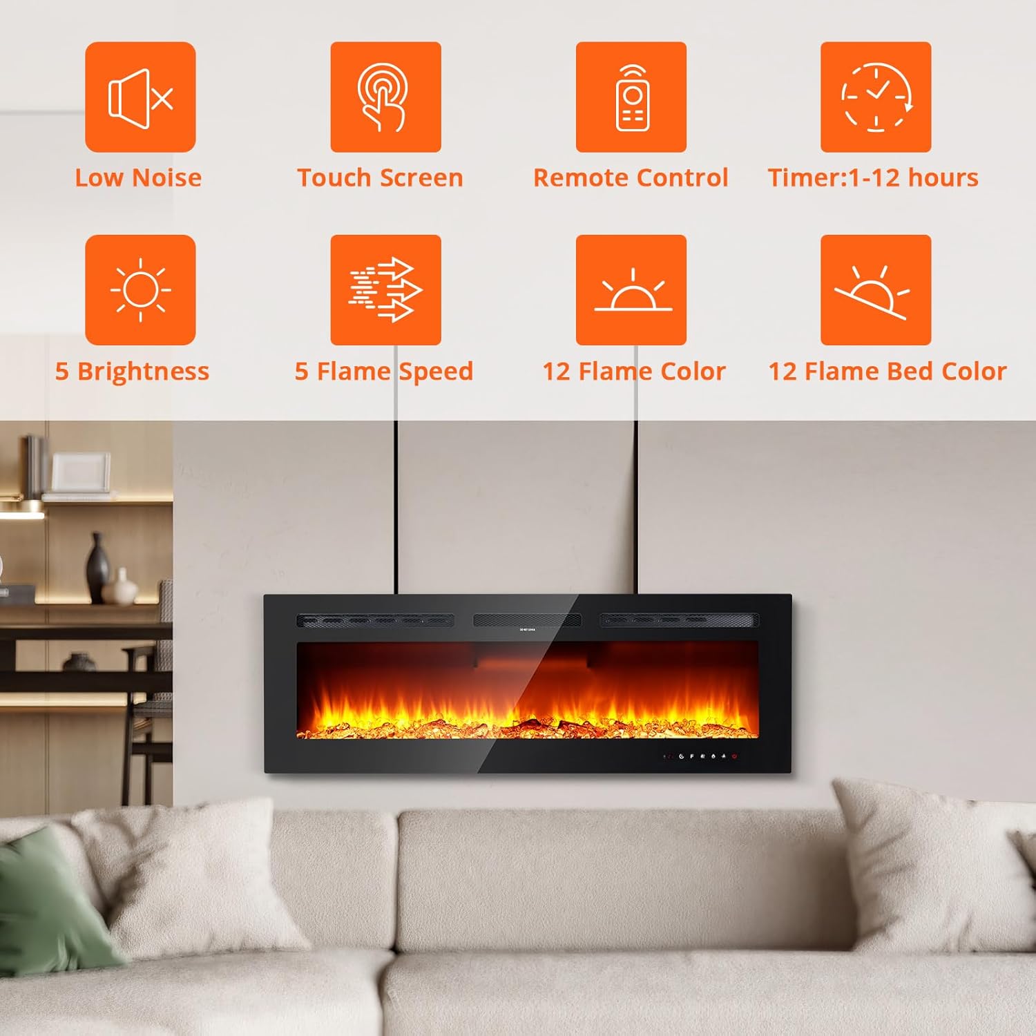 Garvee SQYPHK34FQN7QR Electric-Fireplaces - View #3