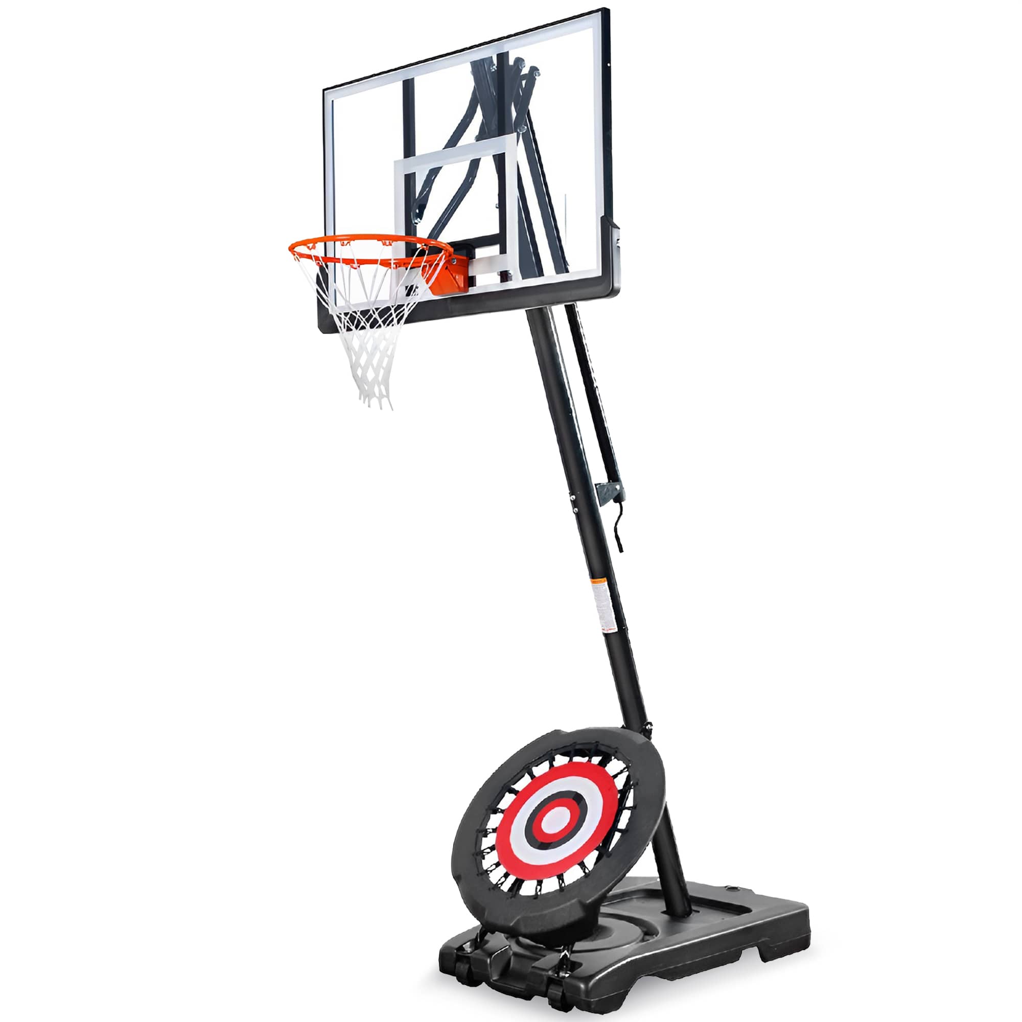 IE Sports 411998 Portable Basketball Hoop with Adjustable Height with 44 Inch Backboard and Rebounder