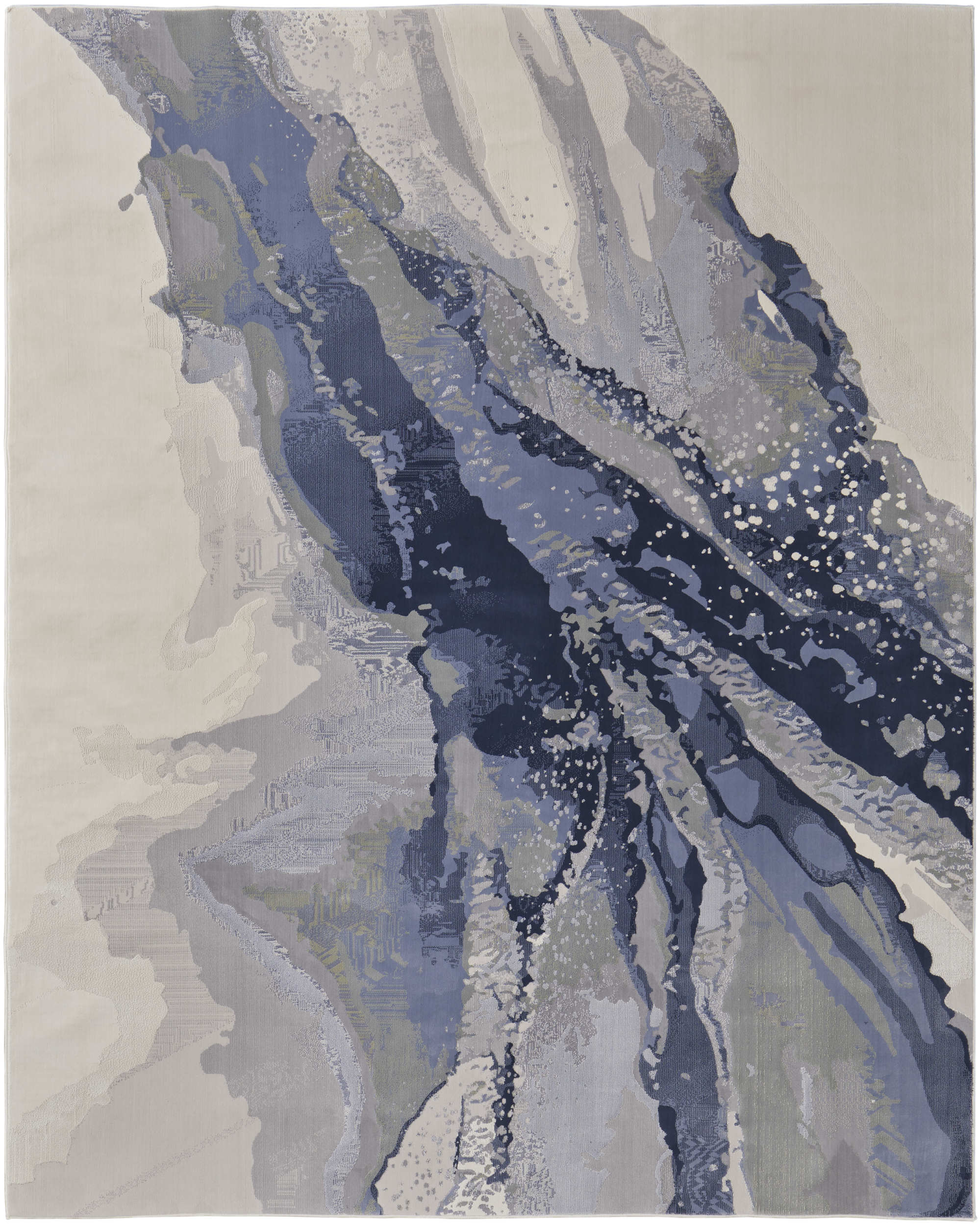 Room Envy CLOR39K2BLUBGEE70 5 x 8 (ft) Loomed Polypropylene Blue/Gray/Ivory Rectangular Indoor Abstract Area rug