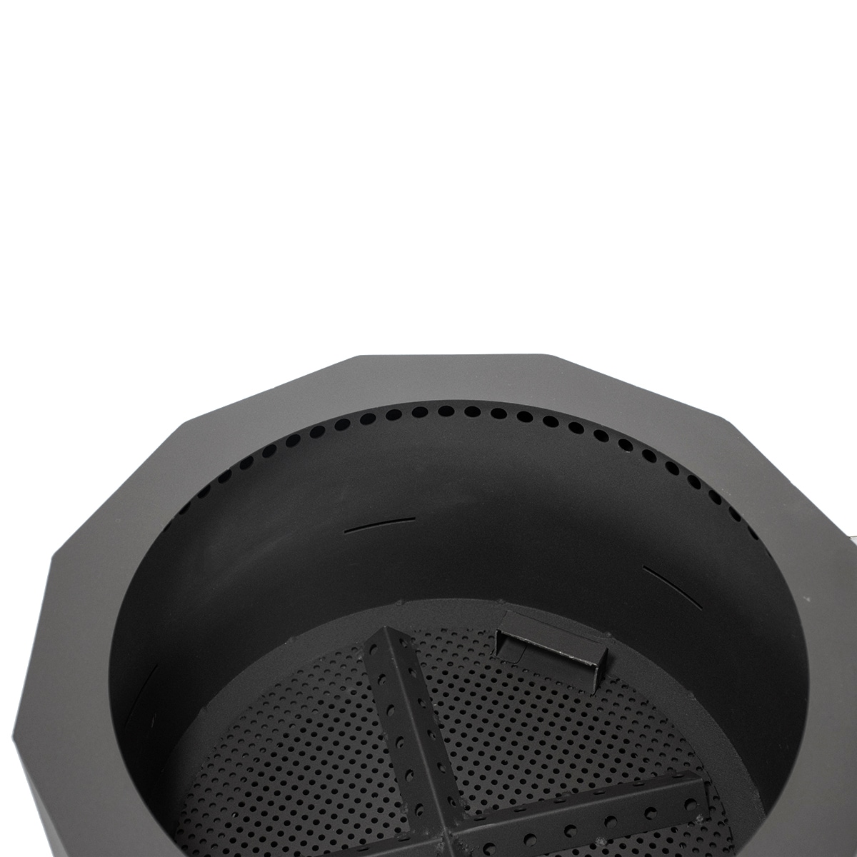 Black Powder-Coated Steel Smokeless Round Fire Pit