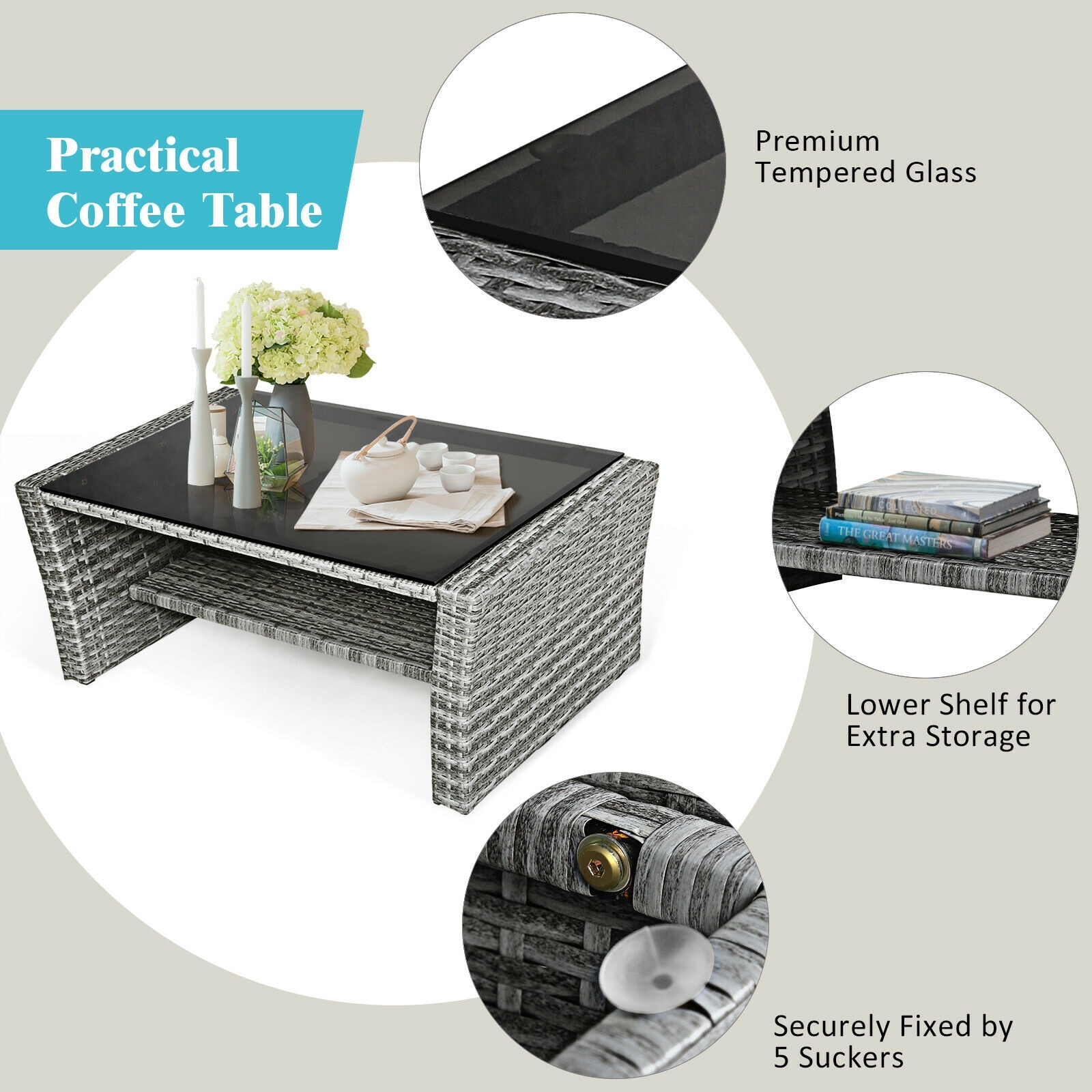 Clihome CWCH-HW67AC841GR+ Patio-Conversation-Sets - View #8