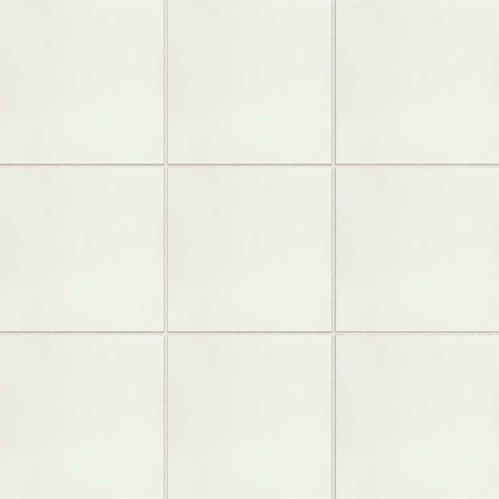 Bedrosians DECREMSNO88 Remy Snow 8-in x 8-in Matte Cement Encaustic Floor and Wall Tile (5.33-sq. ft/ Carton)