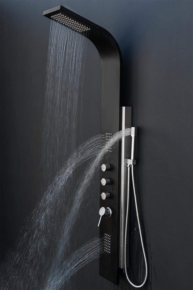 AKDY 58-in Stainless Steel 2-Spray Shower Panel System (Valve Included)