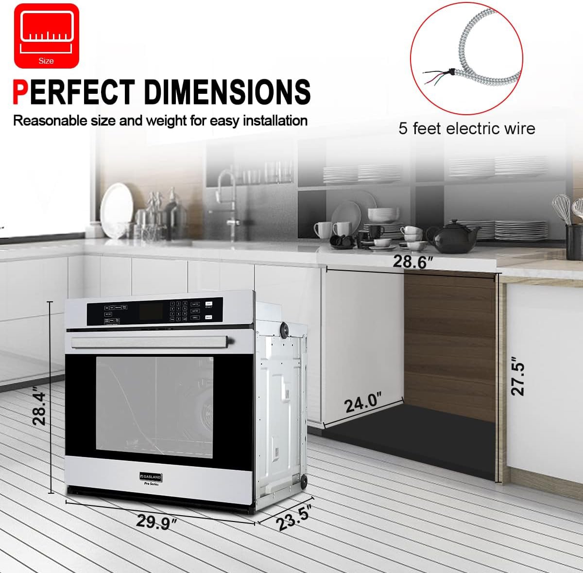 GASLAND ES710TS Swall-Elec-Oven - View #8