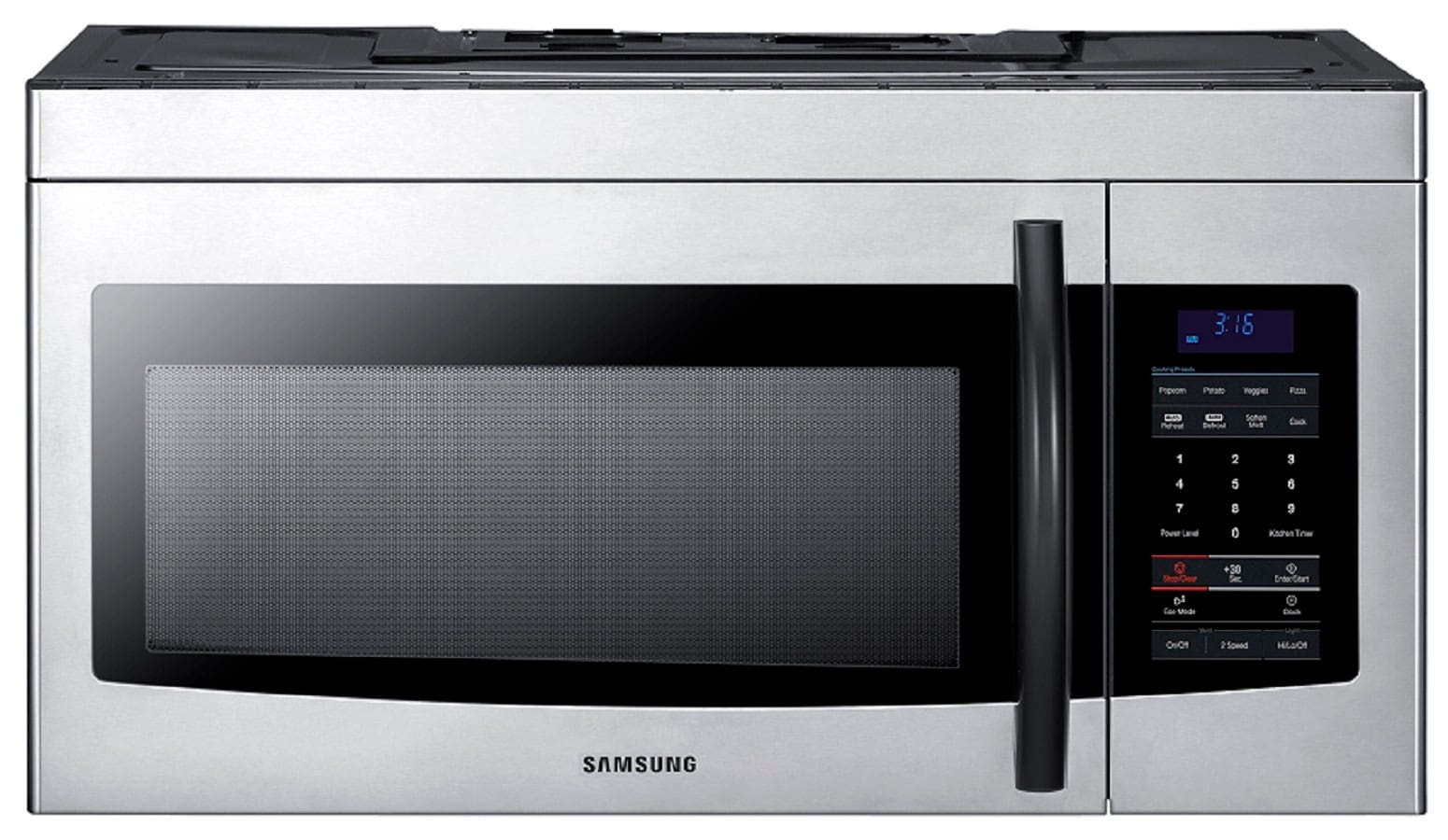 Samsung 1.6-cu ft 1000-Watt Over-the-Range Microwave with Sensor Cooking  (Stainless Steel) at
