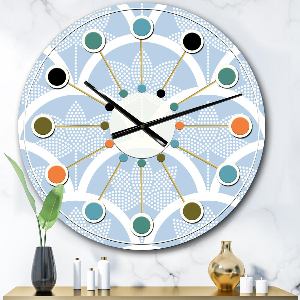 Designart CLM24003-C23 Analog Round Wall Mid-century