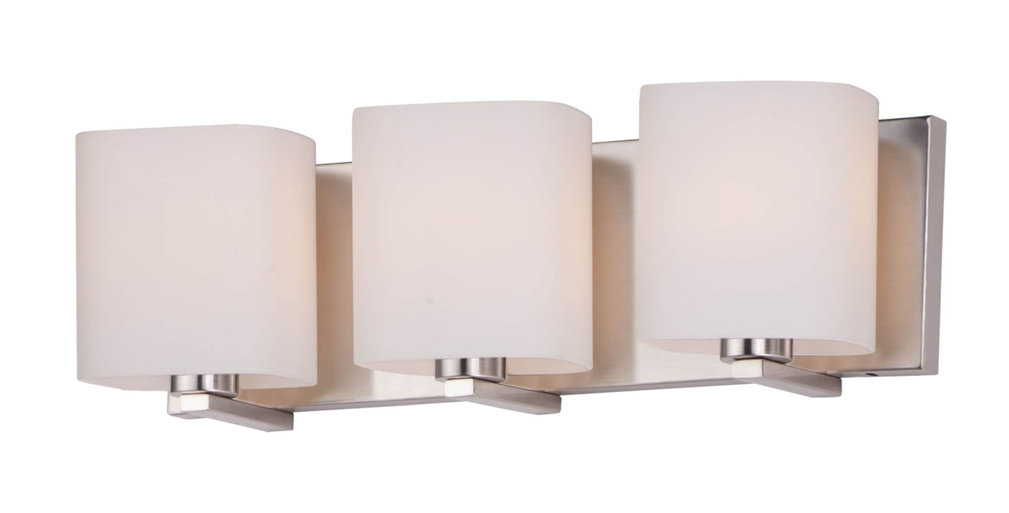 Maxim Lighting 11253SWSN Wrap 19.25-in 3 -Light Satin Nickel Modern/contemporary Vanity light