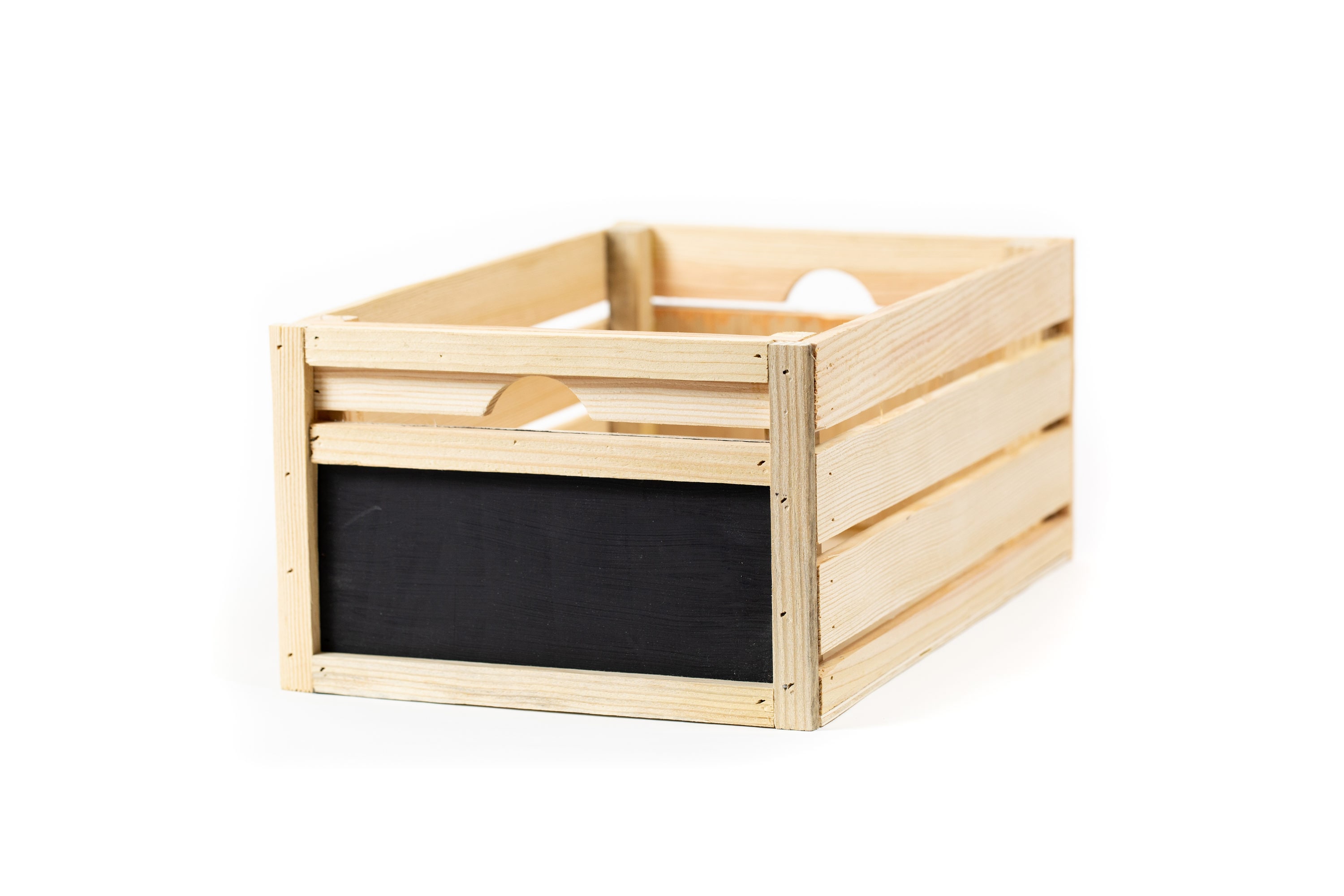 At Home On Main AHOMCBC1 11-in W x 6.5-in H x 15.25-in D Light Wood Stackable Milk Crate