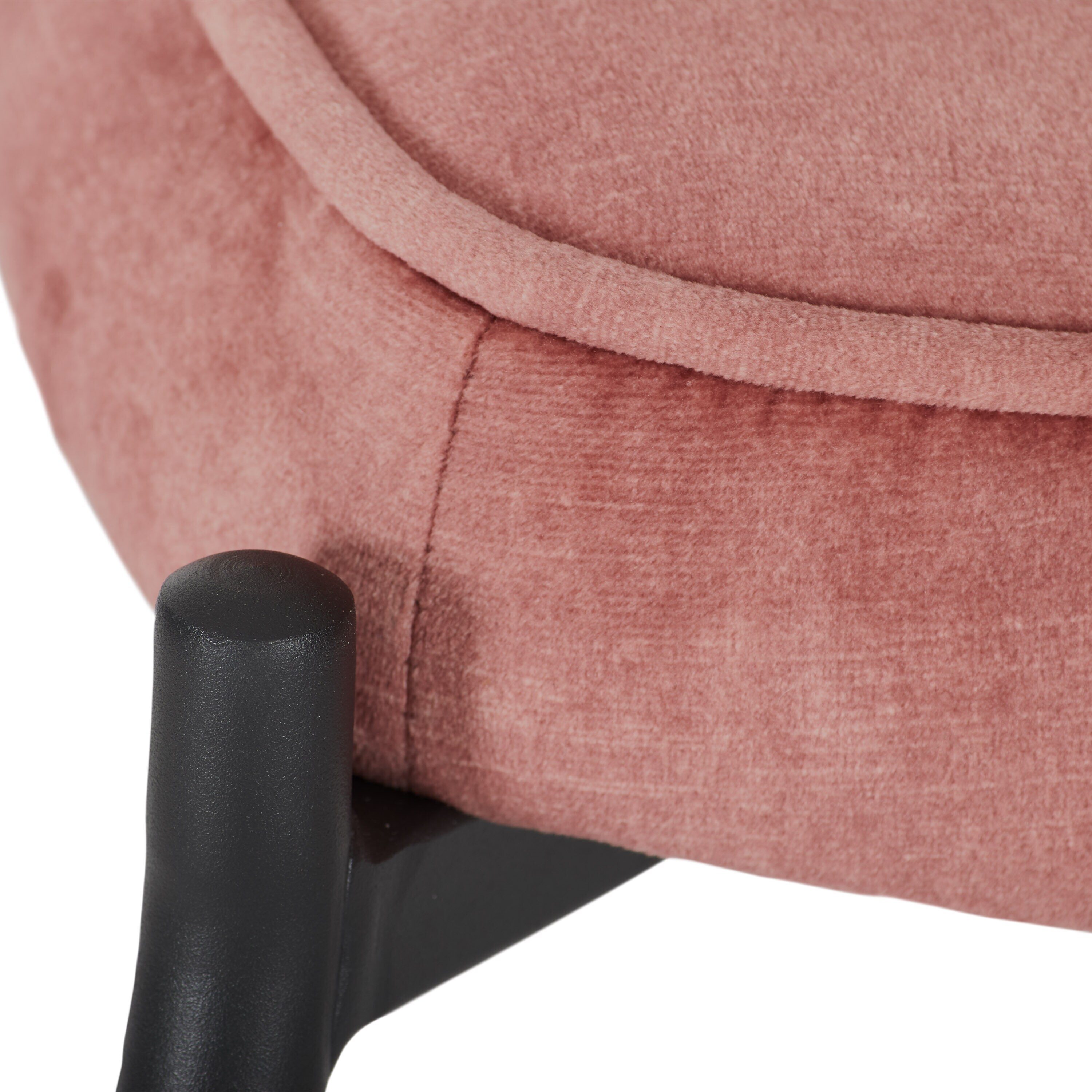 Charlotte Black Velvet Wingback Accent Chair with Metal Legs