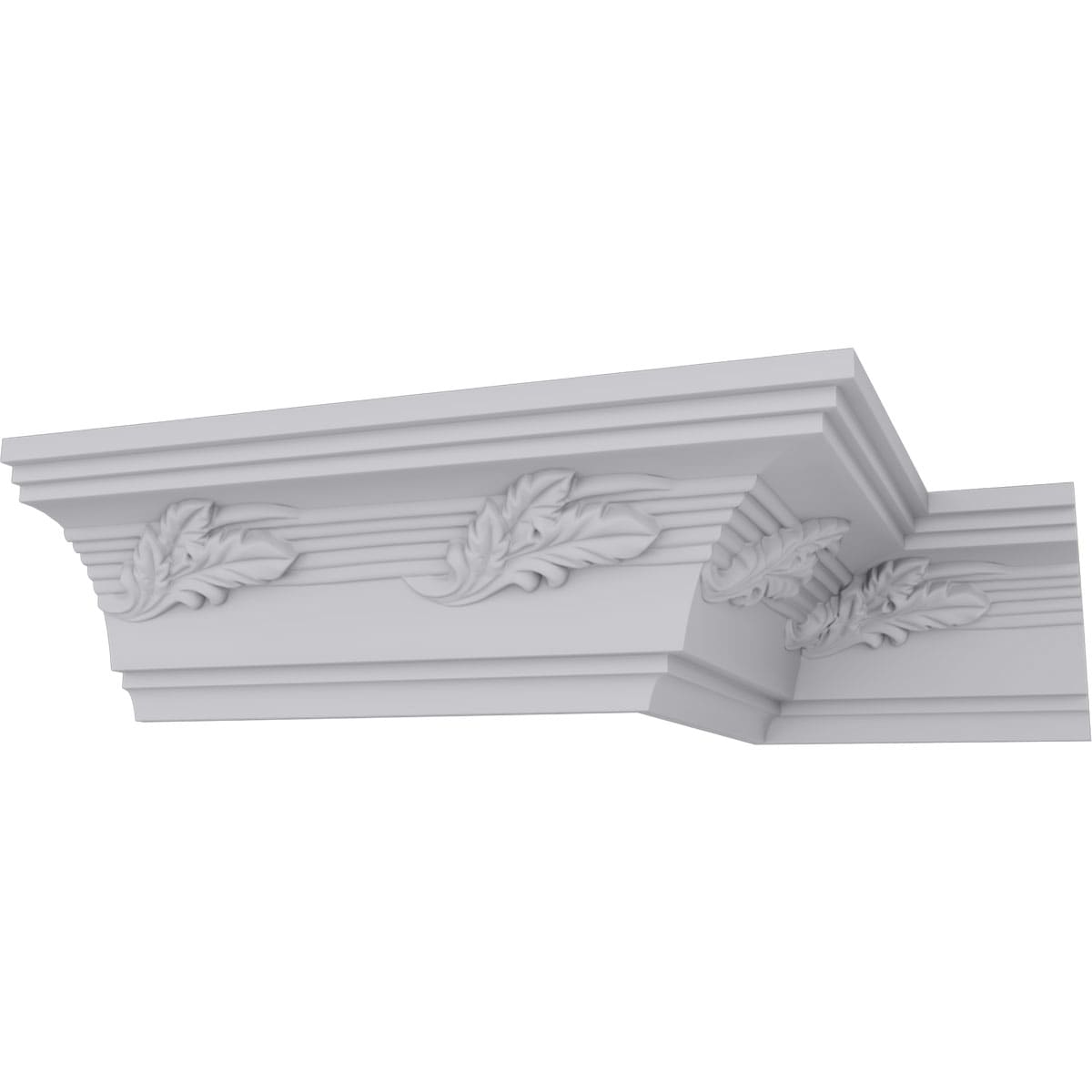 Leaf Twist White Polyurethane Crown Moulding 94.5"