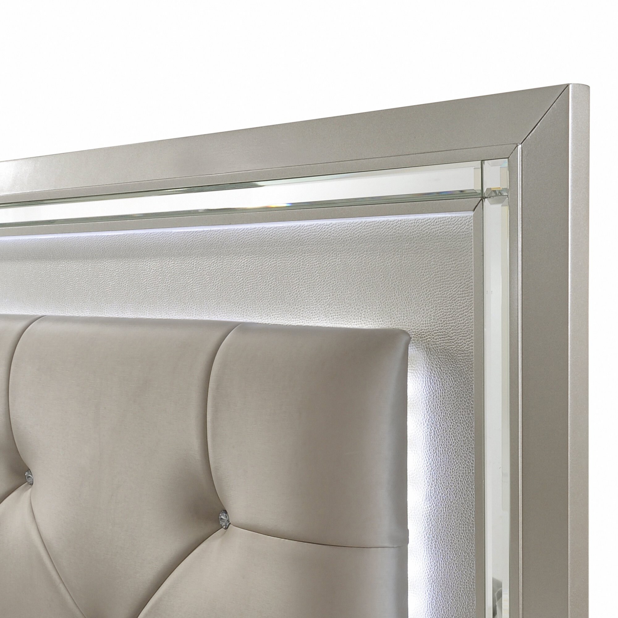 Glamorous Gray Queen Upholstered Storage Bed with Nailhead Trim
