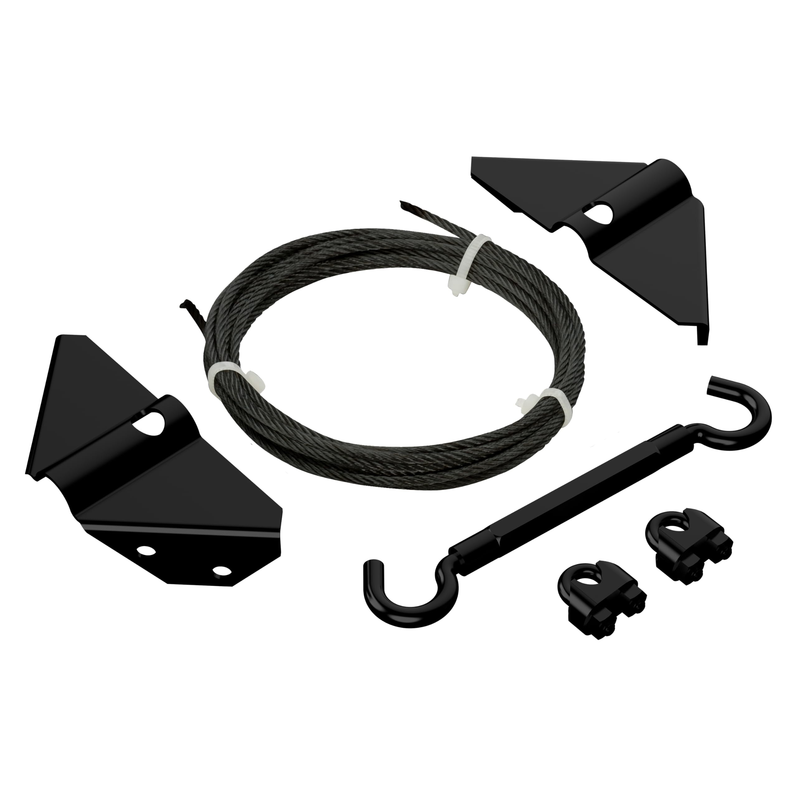 National Hardware N166-004 Anti-Sag Gate Kit WeatherGuard Coated Black 96 in #N166-004