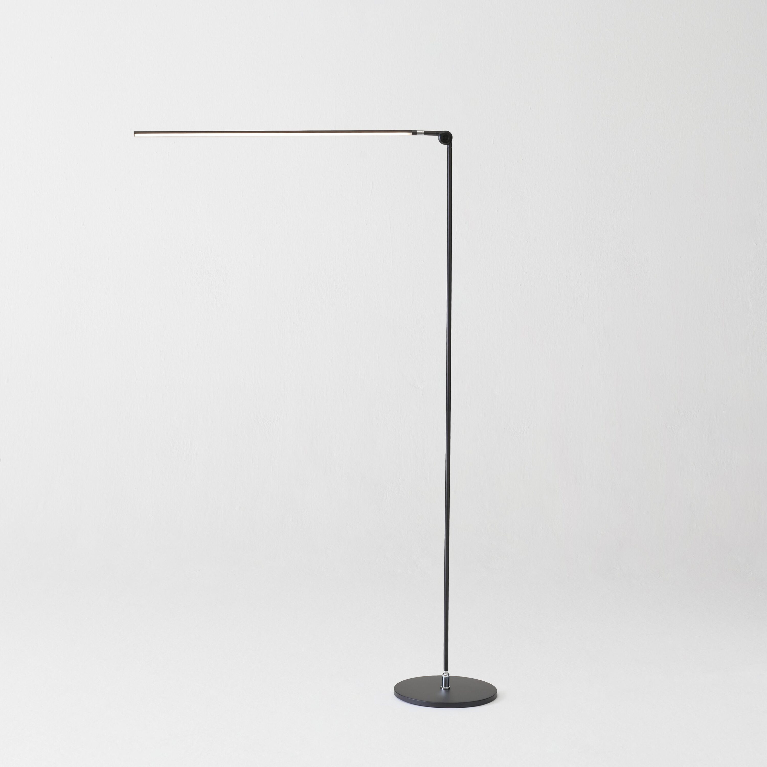 Libra Black Adjustable LED Floor Lamp with 3-Way Switch