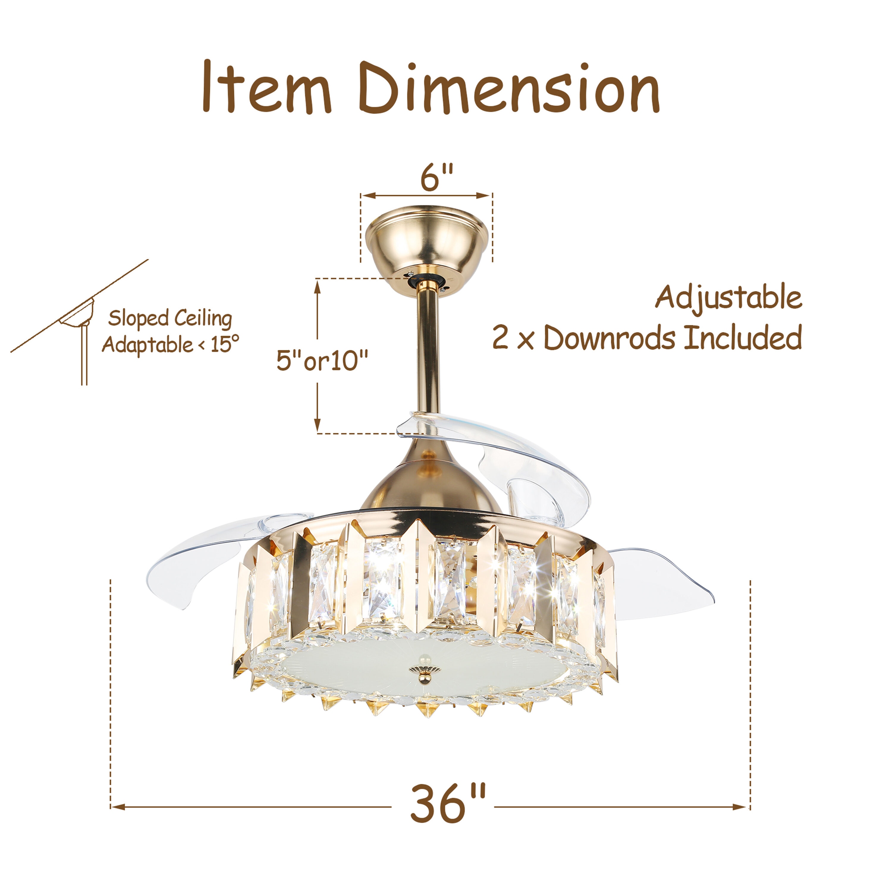 Oaks Decor BD3656-G Ceiling-Fans - View #10