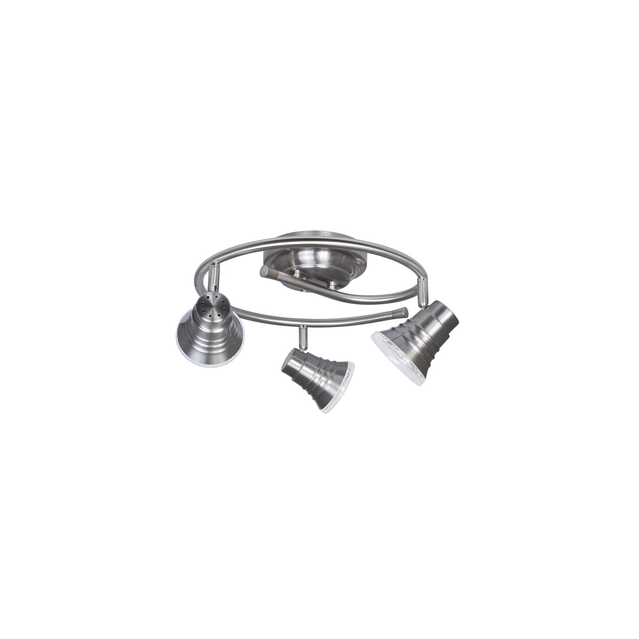AFX 326630 Rail and Spots 17.8-in 3-Light Satin Nickel dimmable Integrated Transitional Track Bar