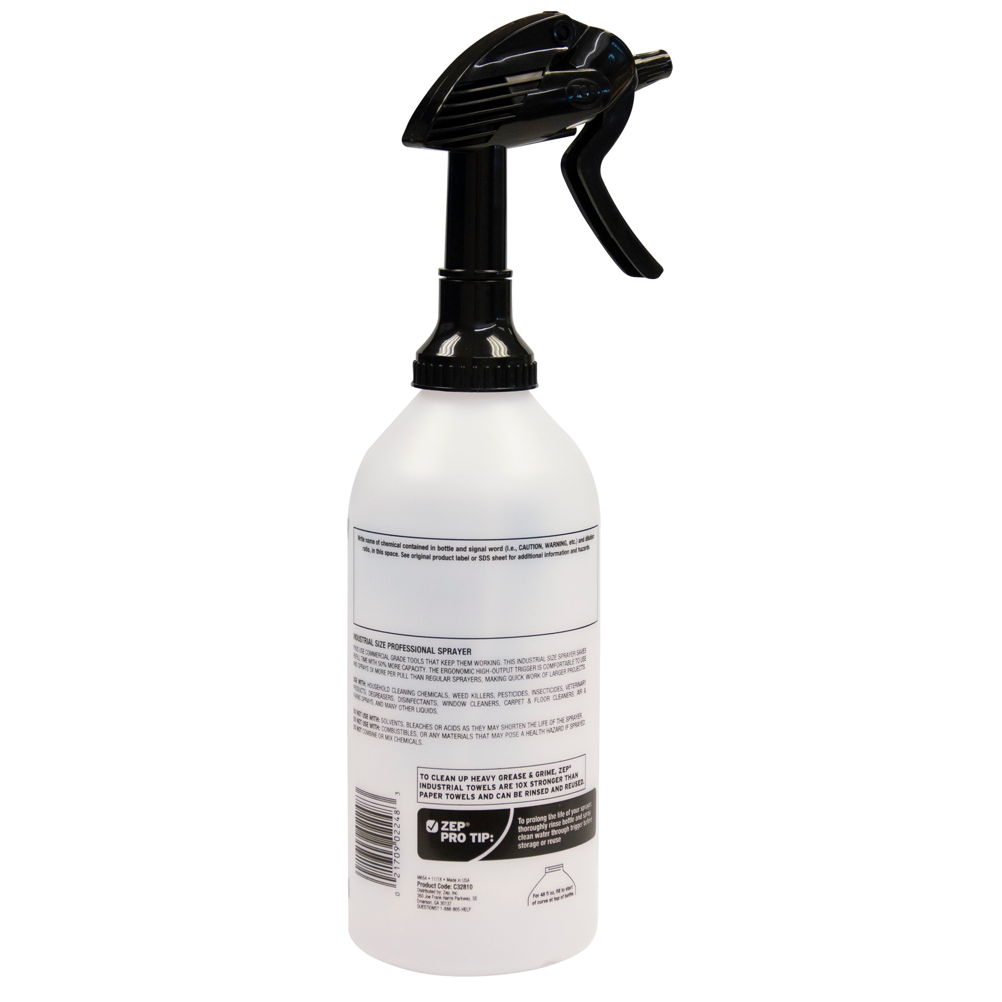 HARRIS Professional Spray Bottle 32oz, All-Purpose for Cleaning and Plants  with Clear Finish, Pressurized Sprayer, Adjustable Nozzle and Measurements