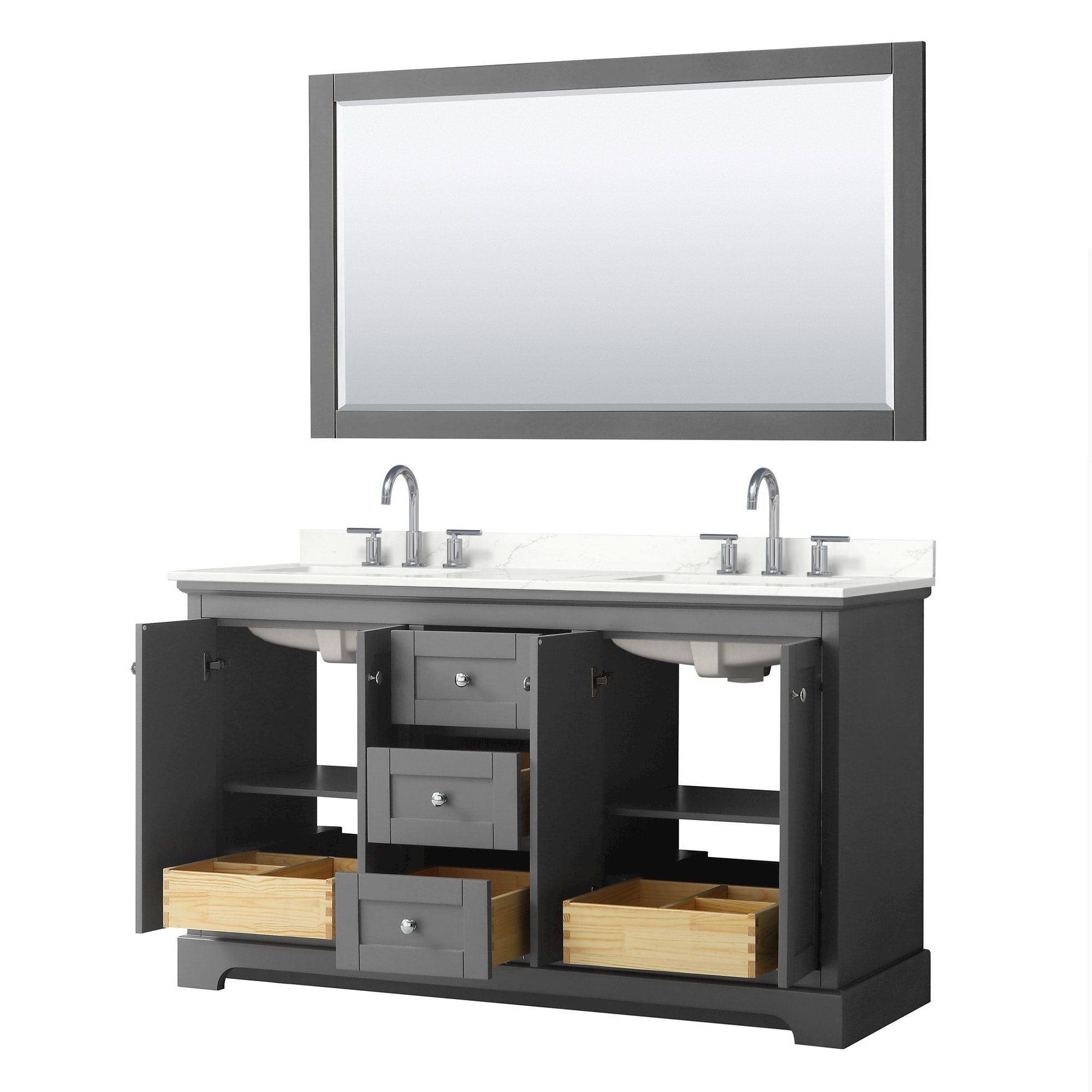 Wyndham Collection WCV232360DKGGTUS3M58 Bath-Vanity-Combo - View #3