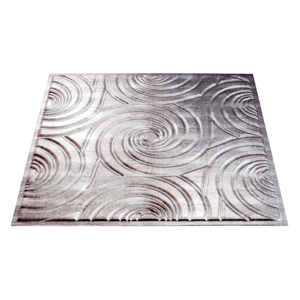 Fasade G73-21 24-in x 24-in Typhoon Crosshatch Silver PVC Surface-mount Ceiling Tile (1-Pack, 4-sq ft / Case)