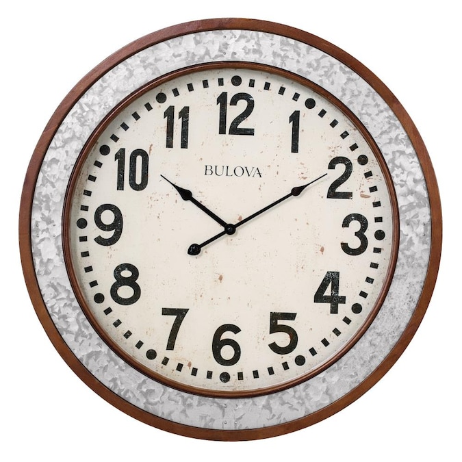 Bulova Grange Og Round Wall Clock In The Clocks Department At Com - Bulova Wall Clock Canada