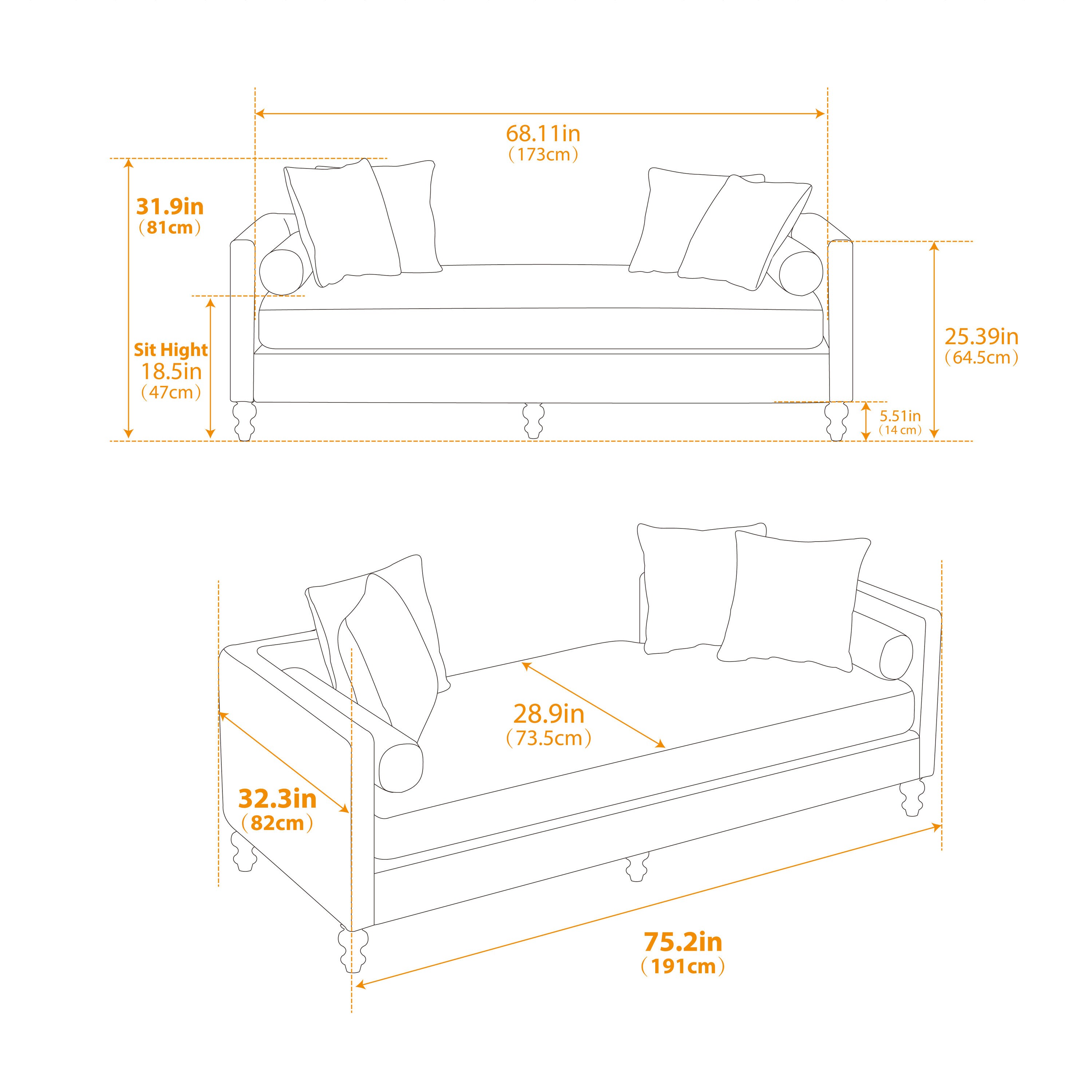 Hrinhom HC-W6106-BEIGE Sofas-Loveseats - View #12