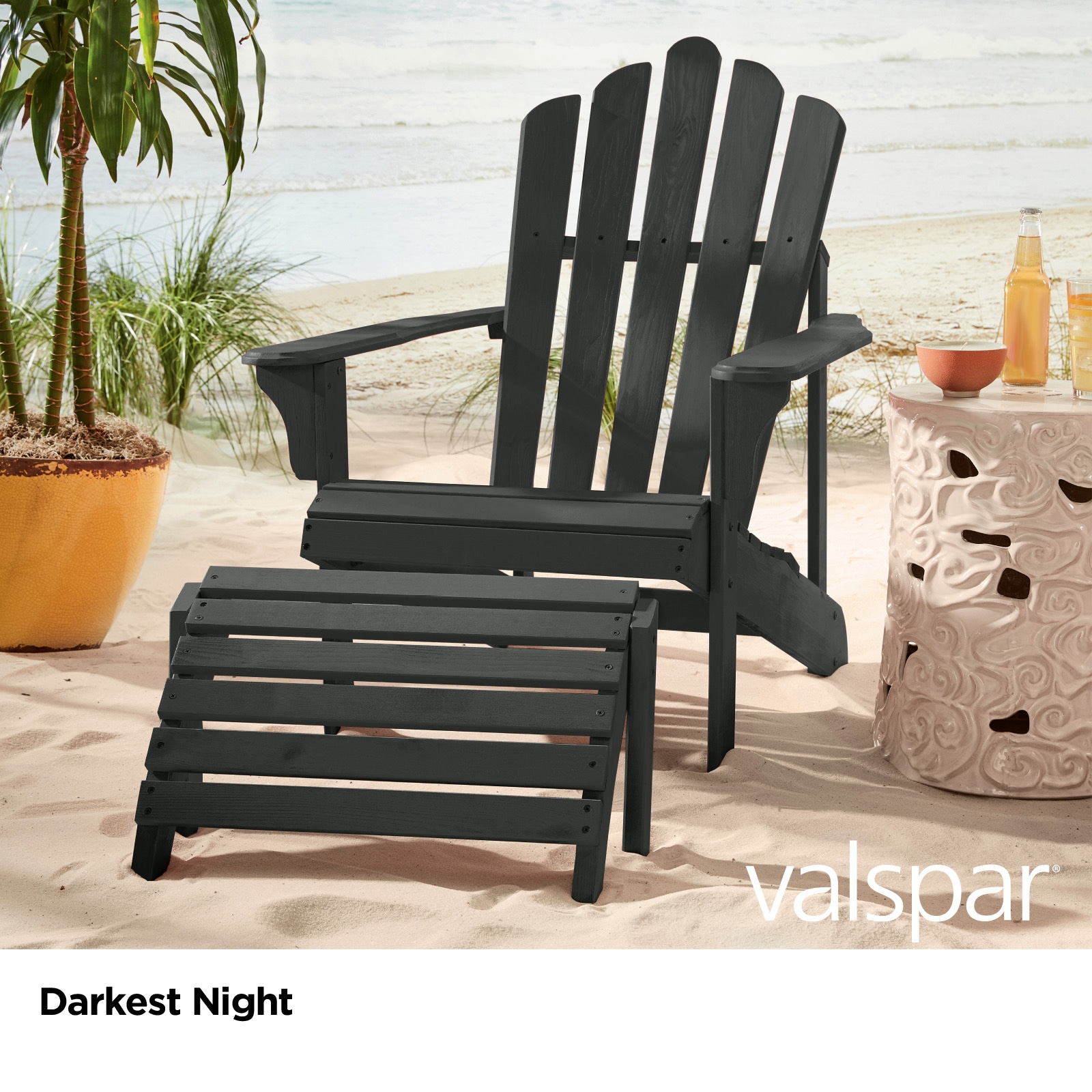 Valspar Darkest Night Semi-transparent Exterior Wood Stain and