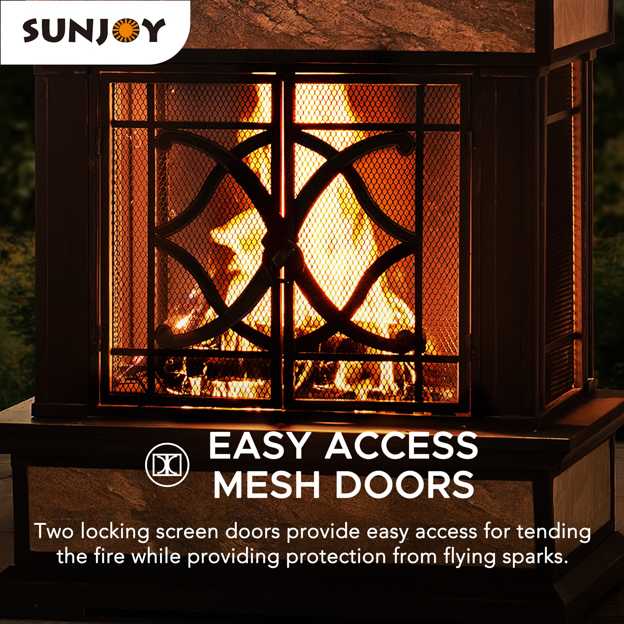 Sunjoy 168806 Outdoor-Wood-Burning-Fireplaces - View #6