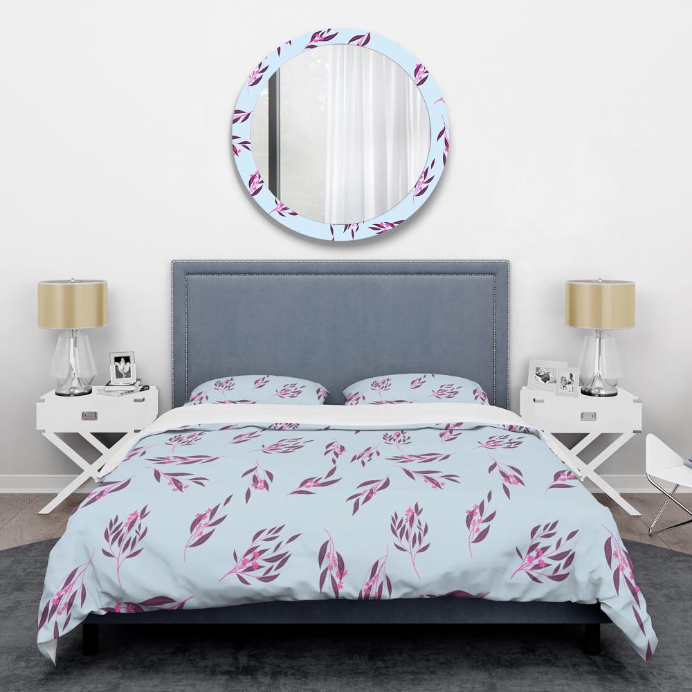 Designart BED24292-Q 3 -Piece Purple Queen Duvet cover Set