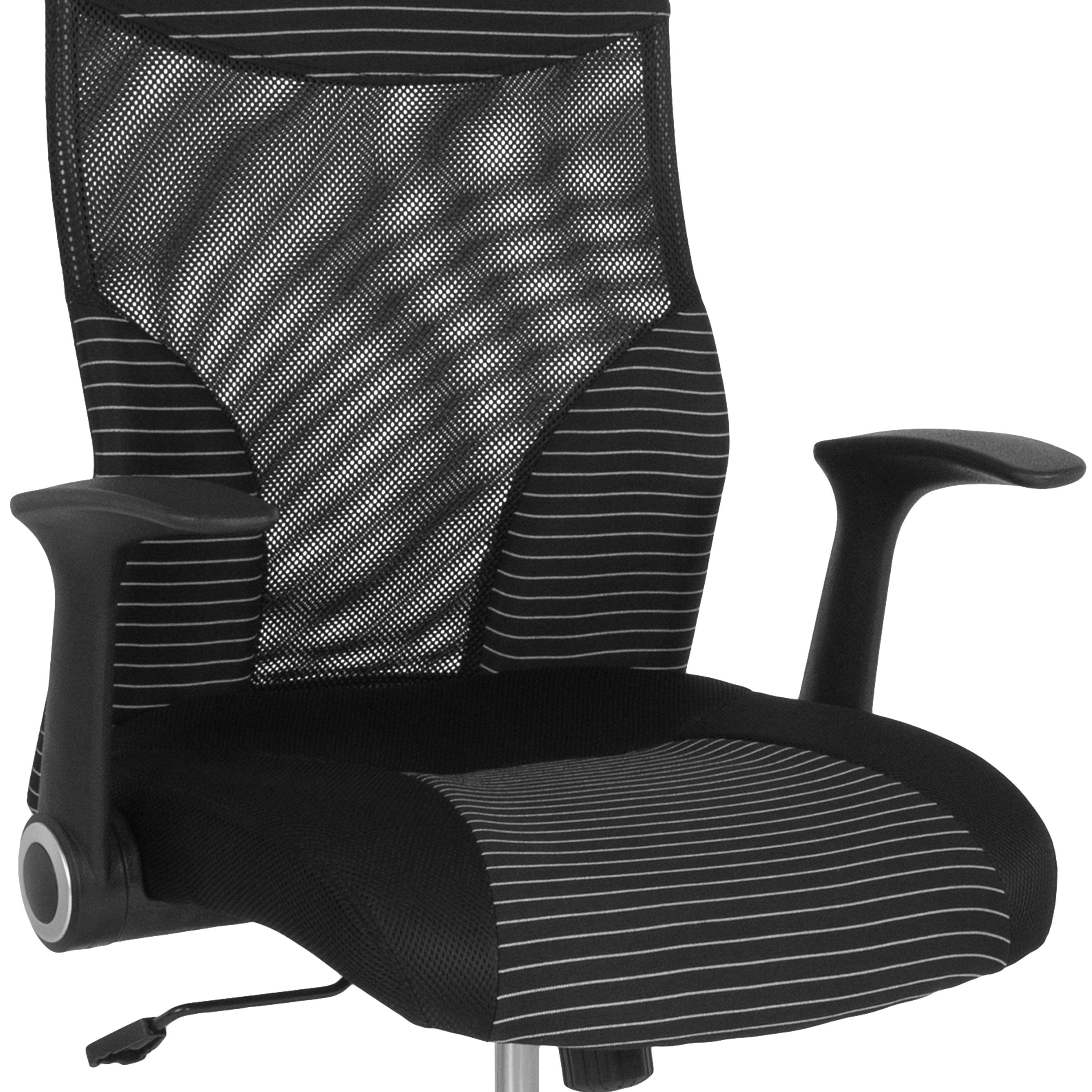 Milford High Back Black and White Mesh Executive Office Chair
