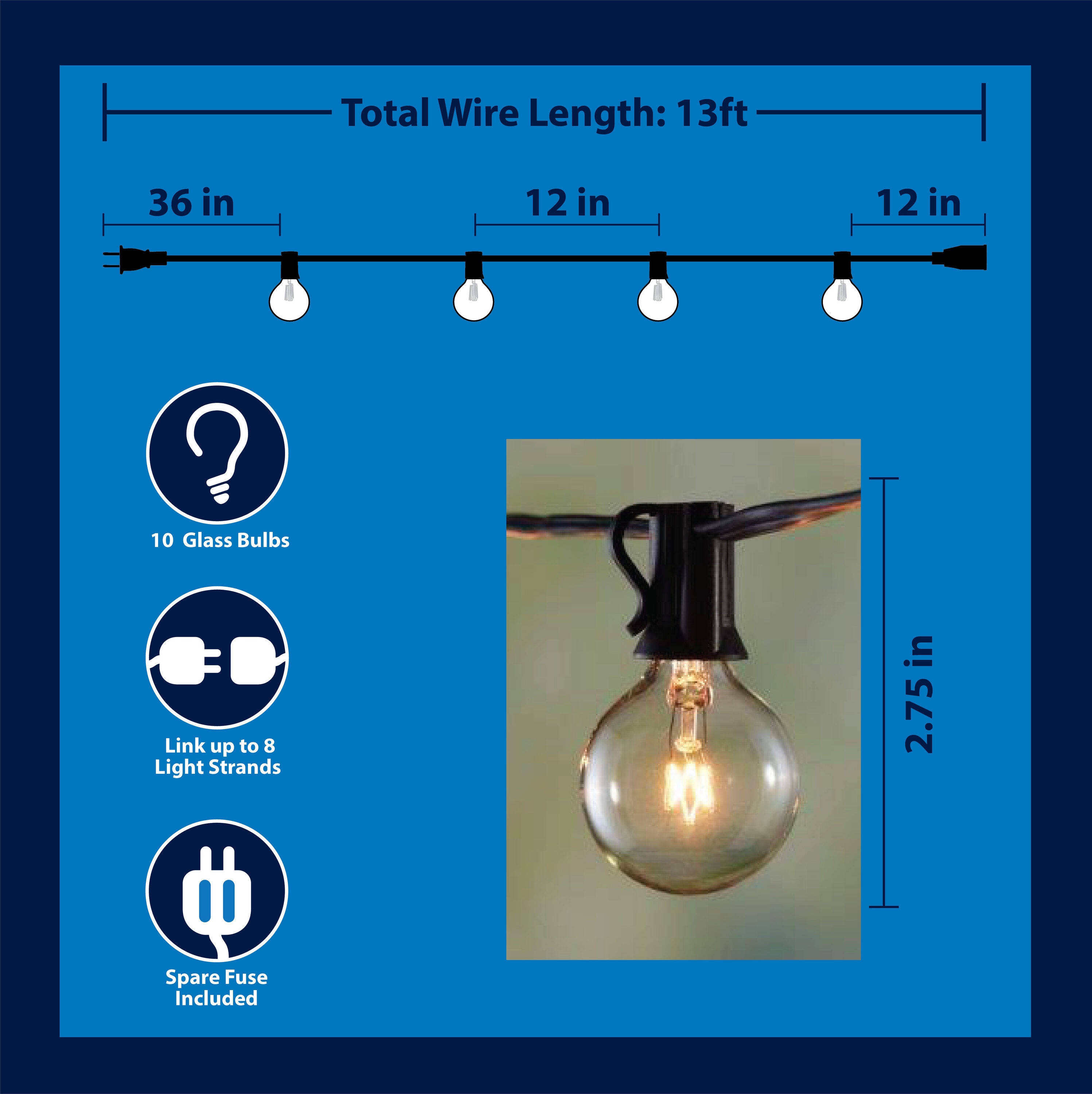 Harbor Breeze SL10CCLBK Patio-String-Lights - View #13