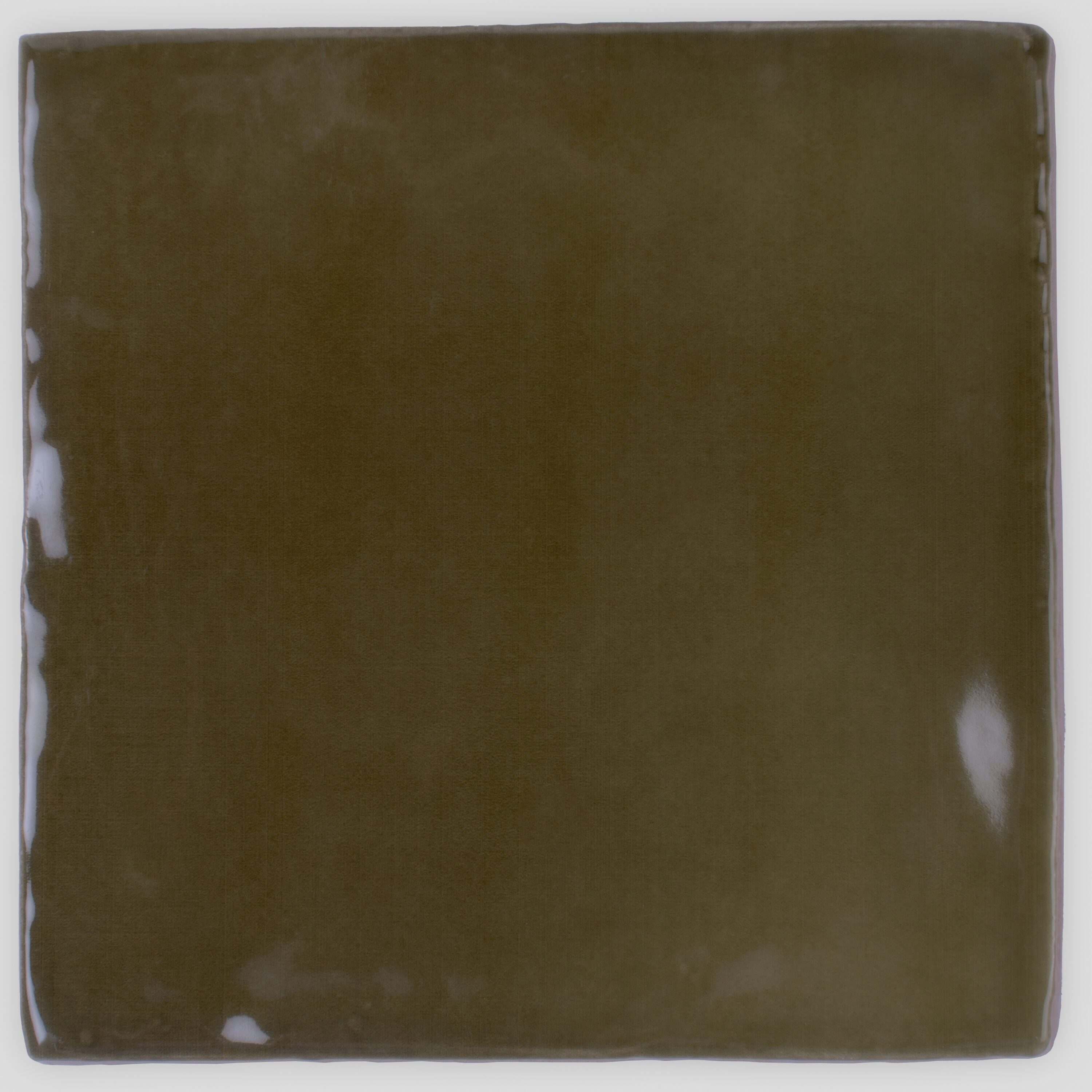 Olive Green Glossy Ceramic Square Wall and Floor Tile