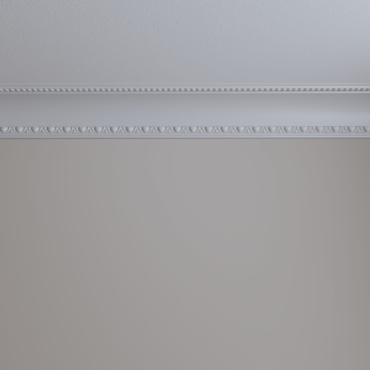 Primed White Polyurethane Egg and Dart Crown Moulding
