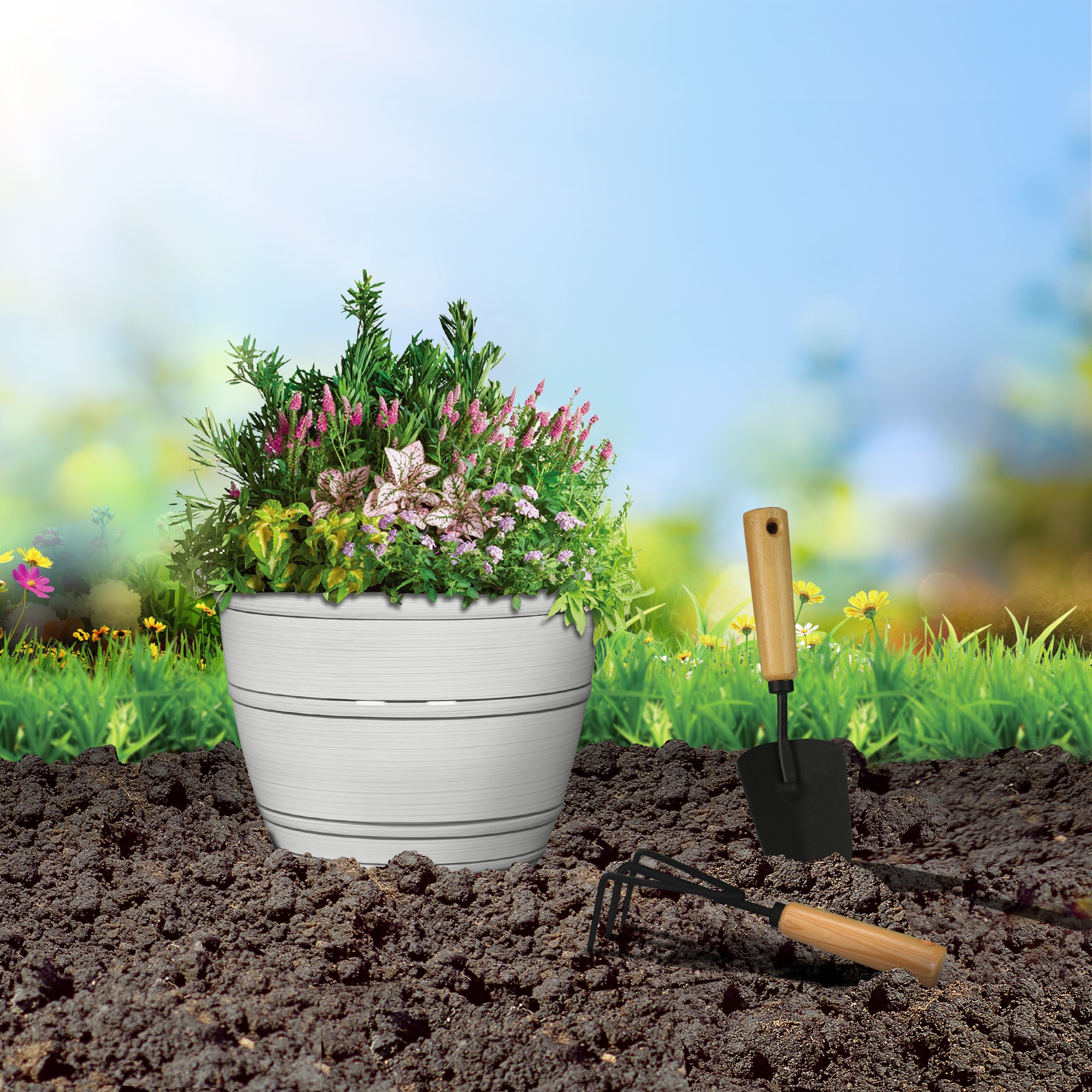 Style Selections PLH1513BWH Planter-Window-Box - View #5