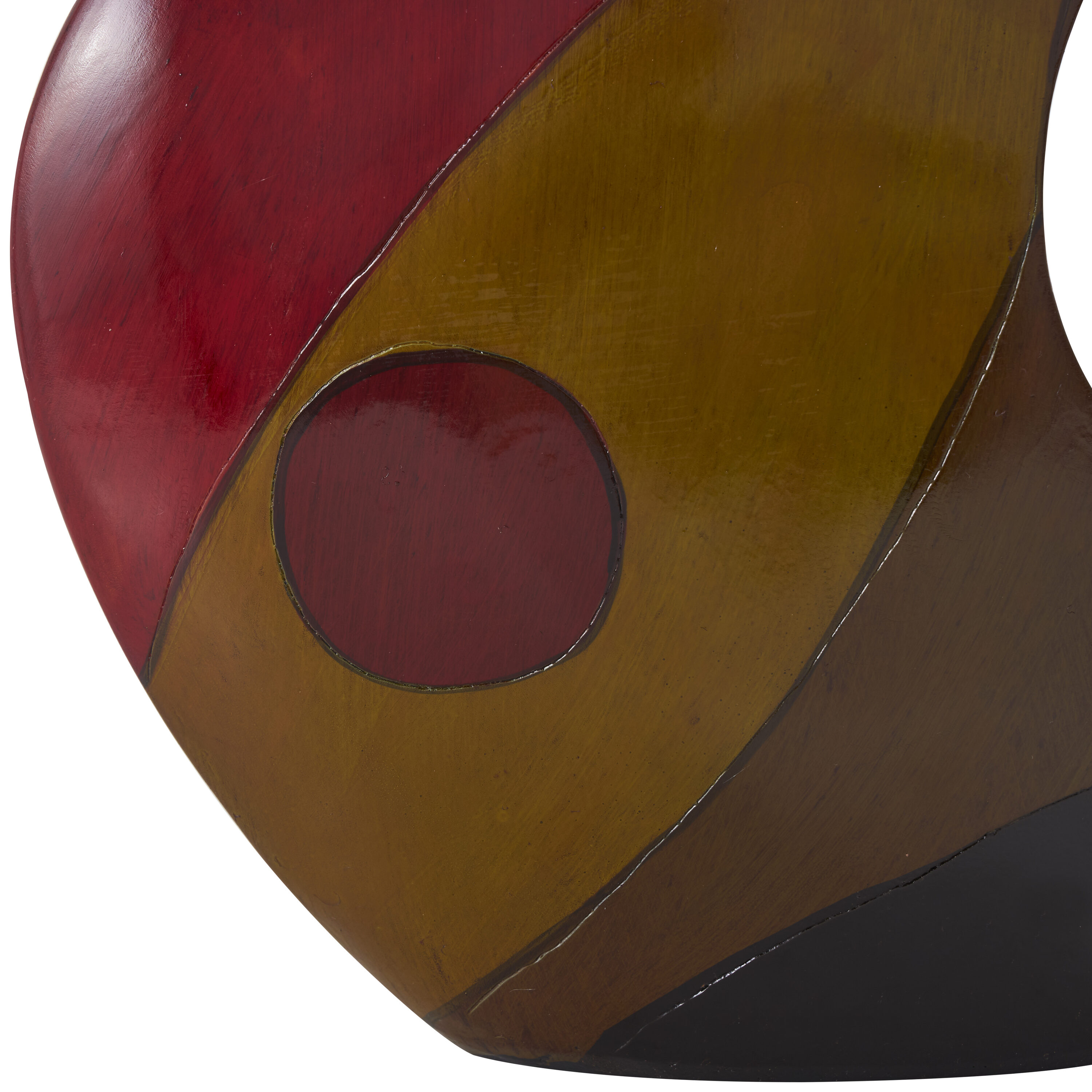 Multi-Colored Polystone Trumpet Vase with Jewel Accent