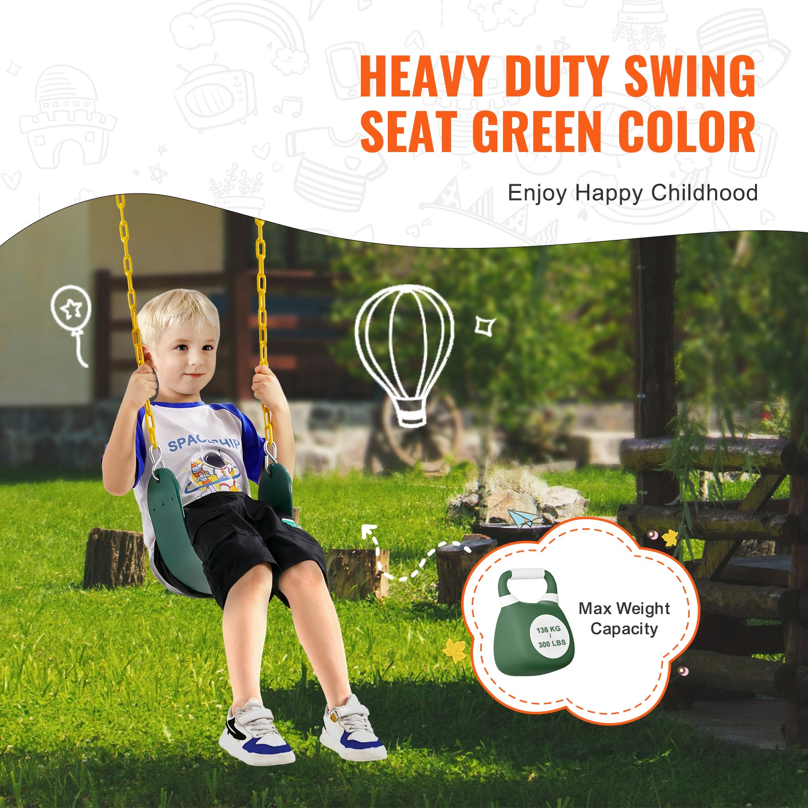 VEVOR SRBLSQQZY2JSR5F5NV0 Playset-Swings - View #3